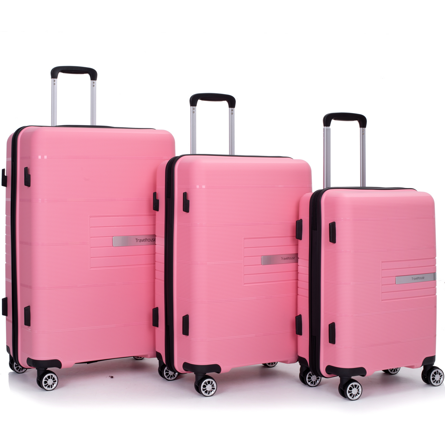 PAPROOS 3 Piece Luggage Set, 20" 24" 28" Hardside Luggage Set with Double Spinner Wheels and TSA Lockr