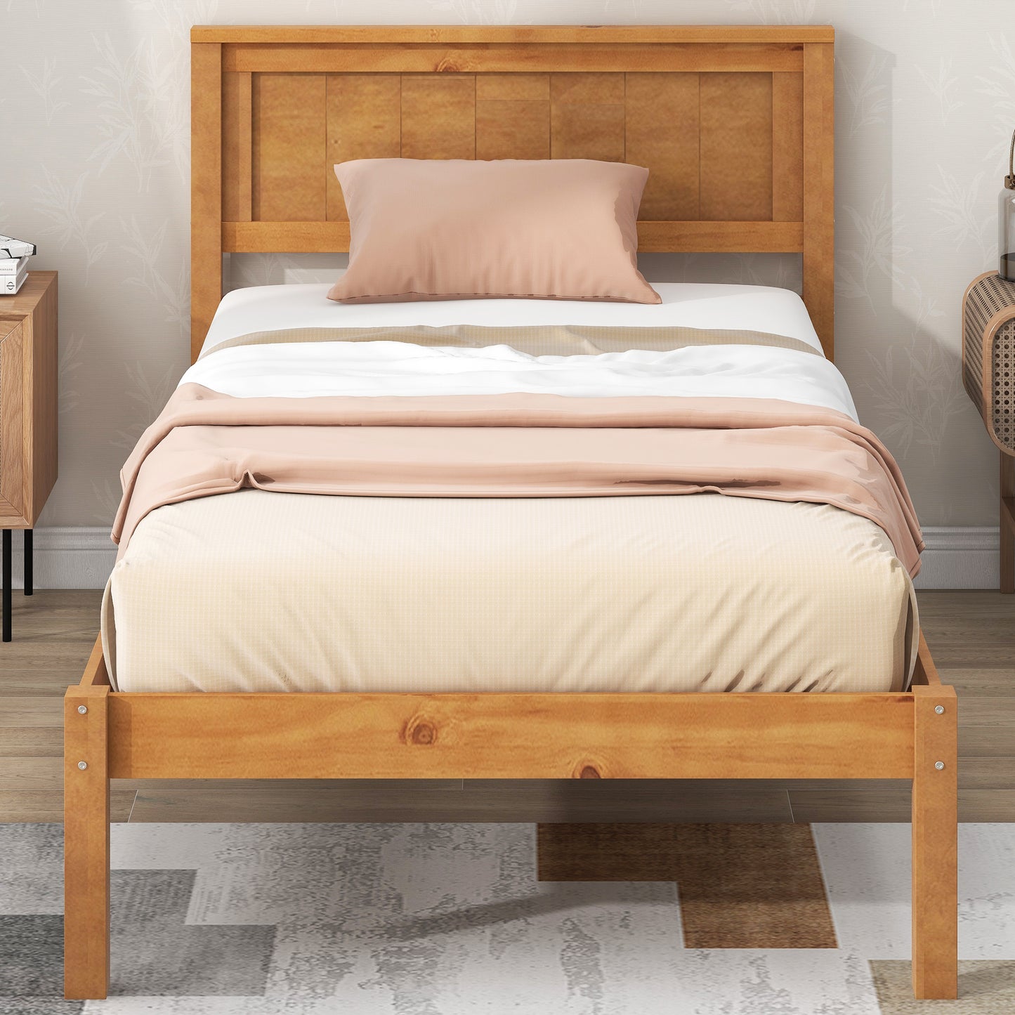 PAPROOS Twin Size Bed Frame