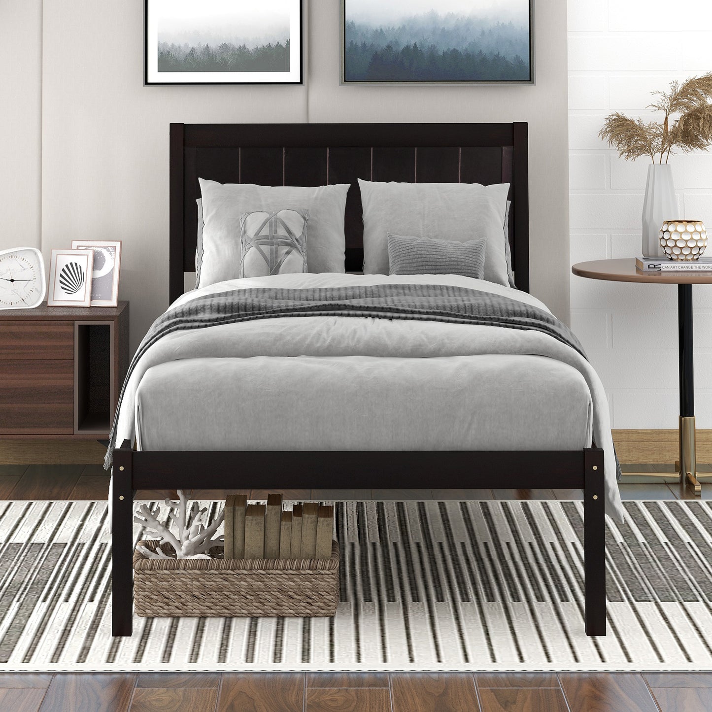 PAPROOS Twin Size Bed Frame