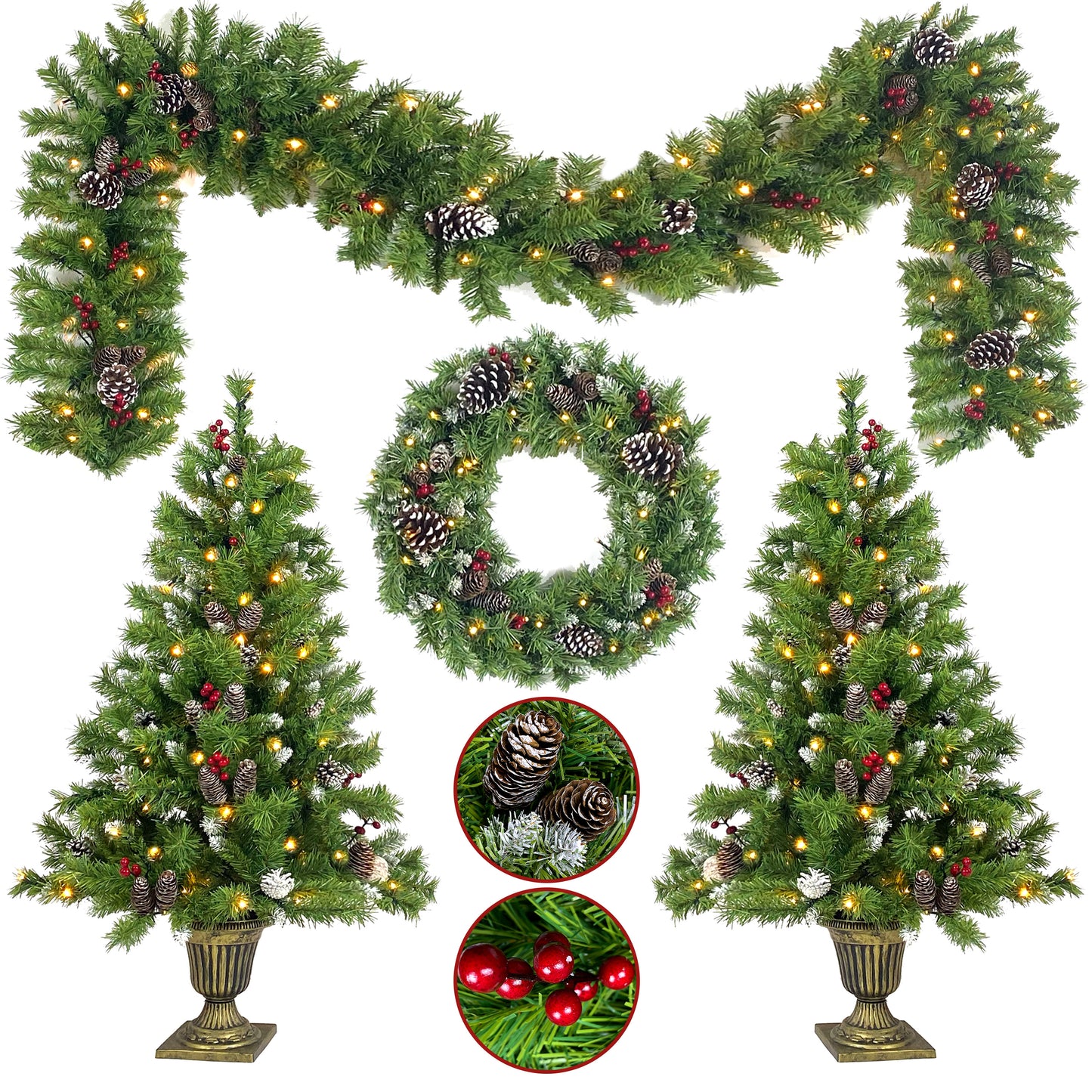 Paproos Christmas Decorations 4-Piece Set