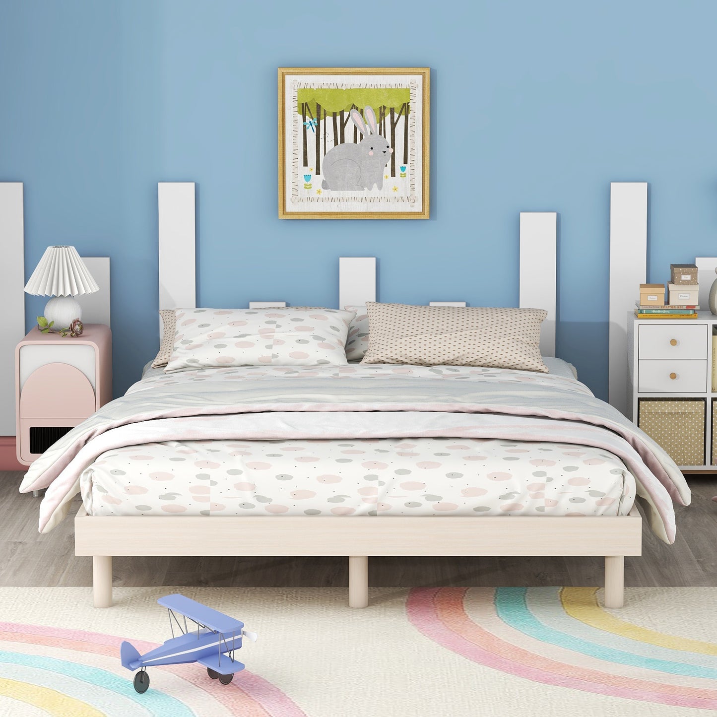 PAPROOS Wood Platform Bed Frame