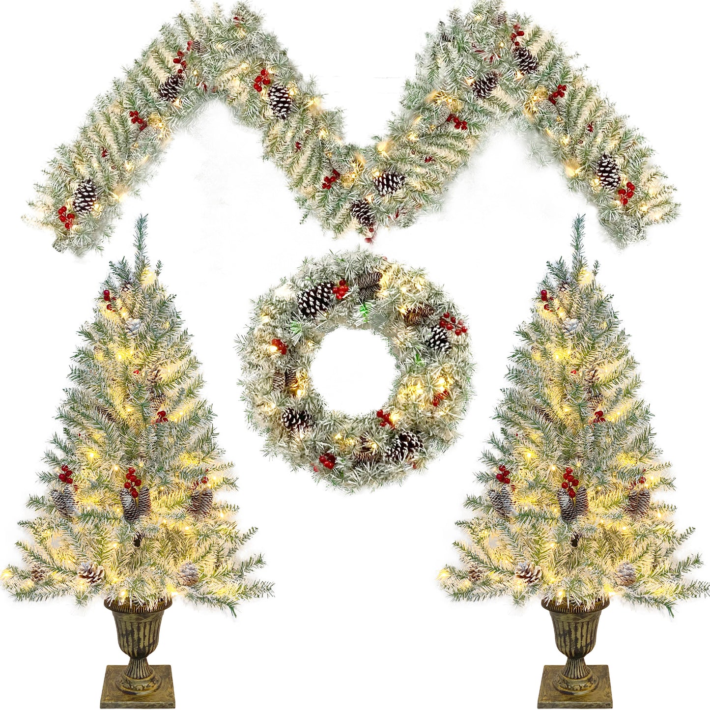 Paproos Christmas Decorations 4-Piece Set