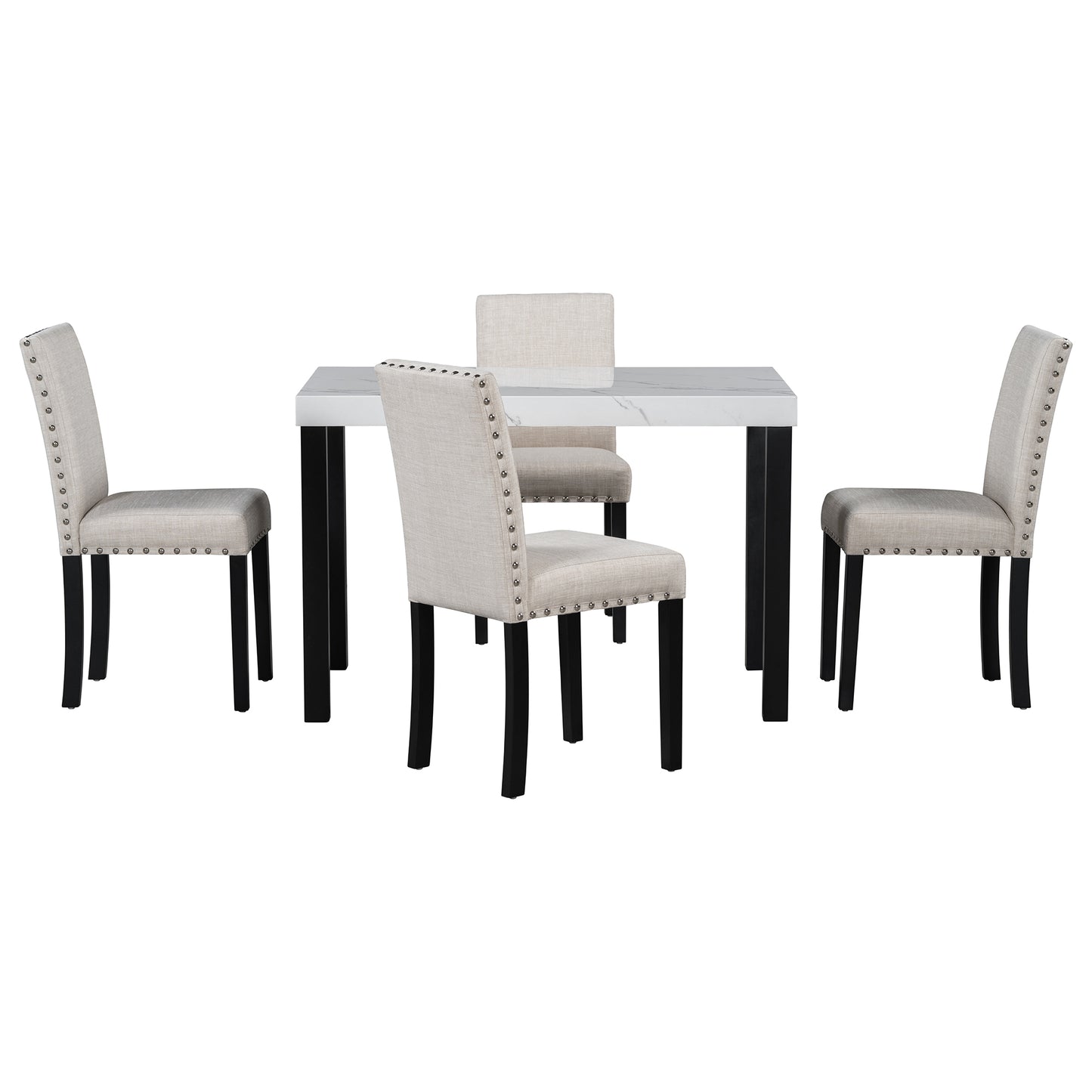 PAPROOS Dining Table Set for 4