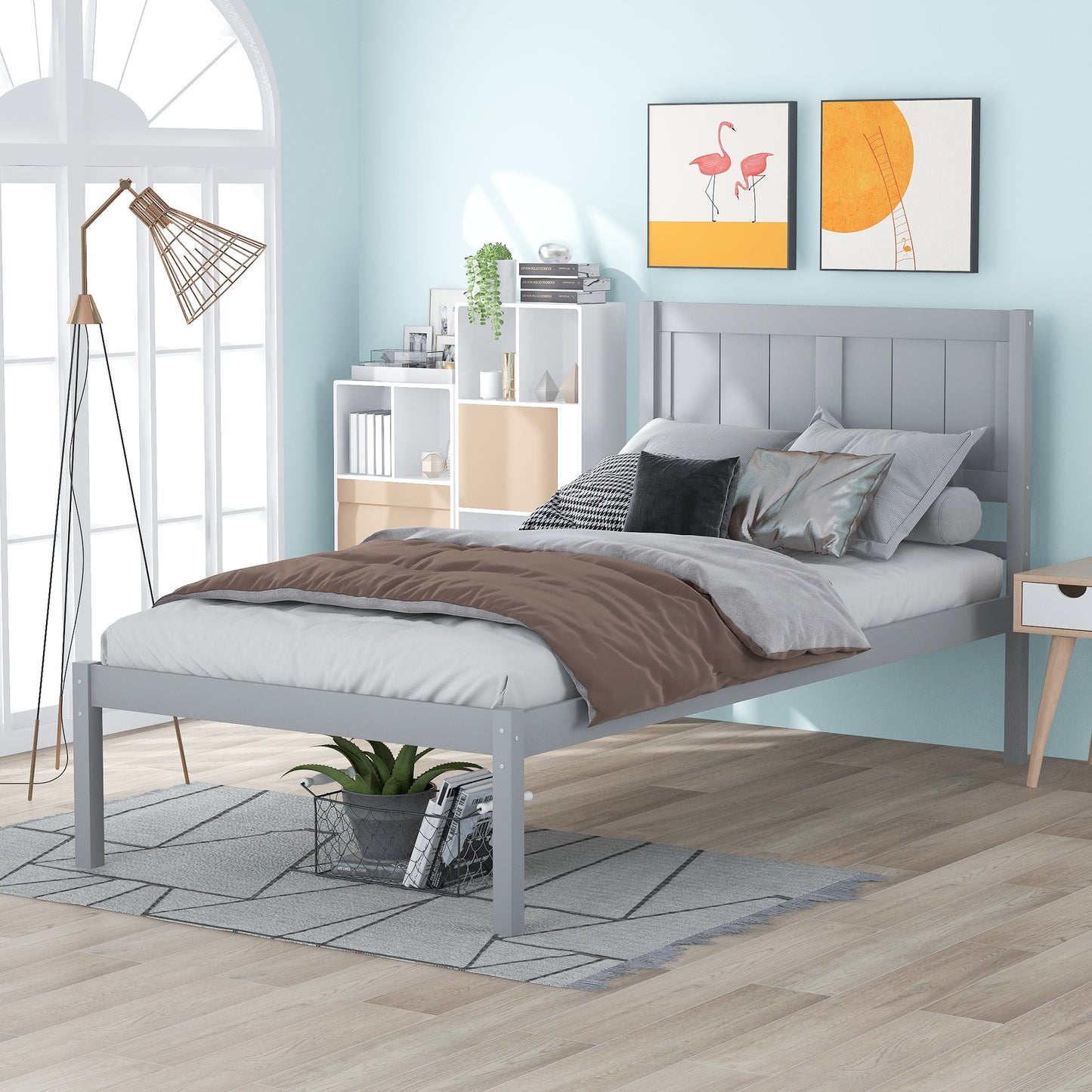 PAPROOS Twin Size Bed Frame