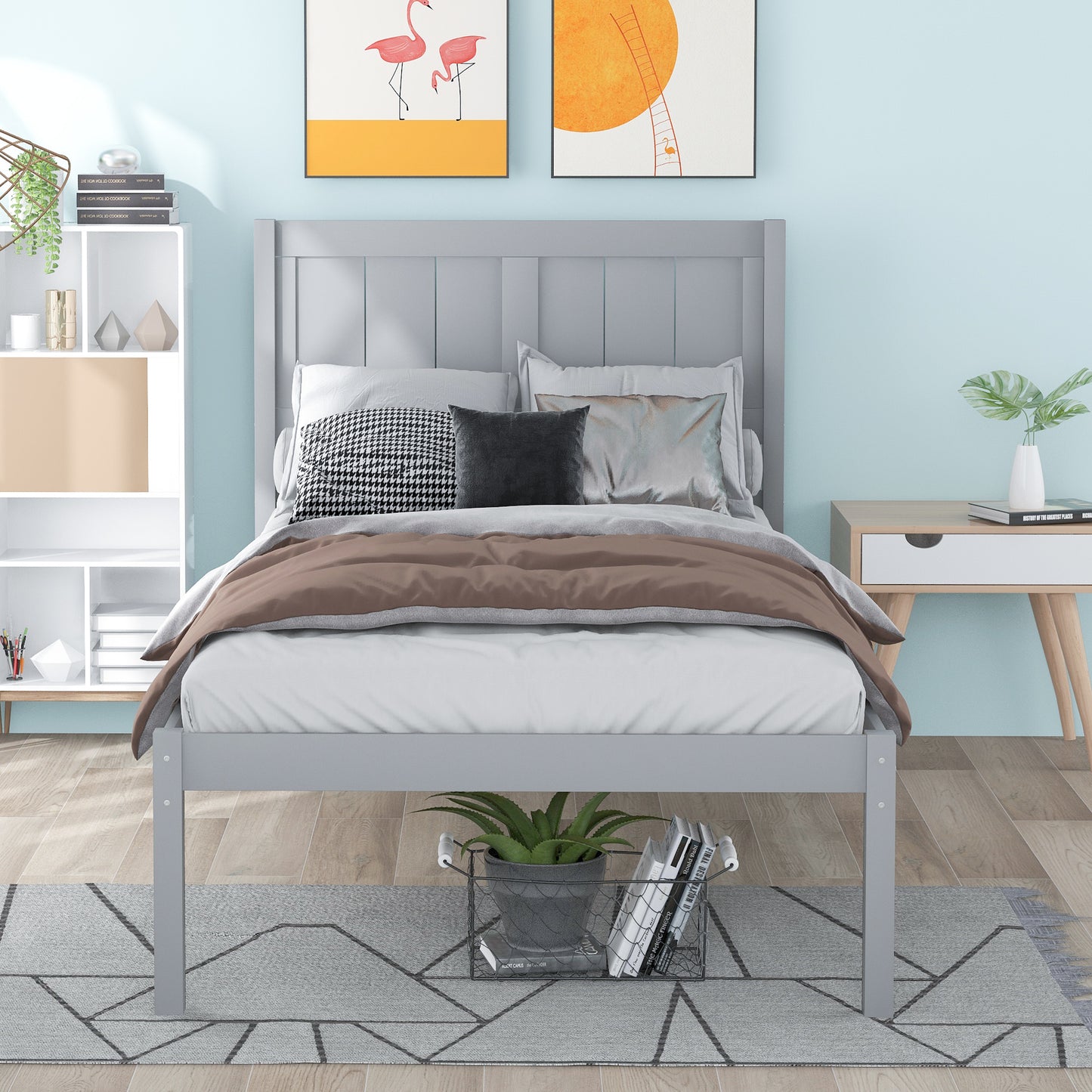 PAPROOS Twin Size Bed Frame
