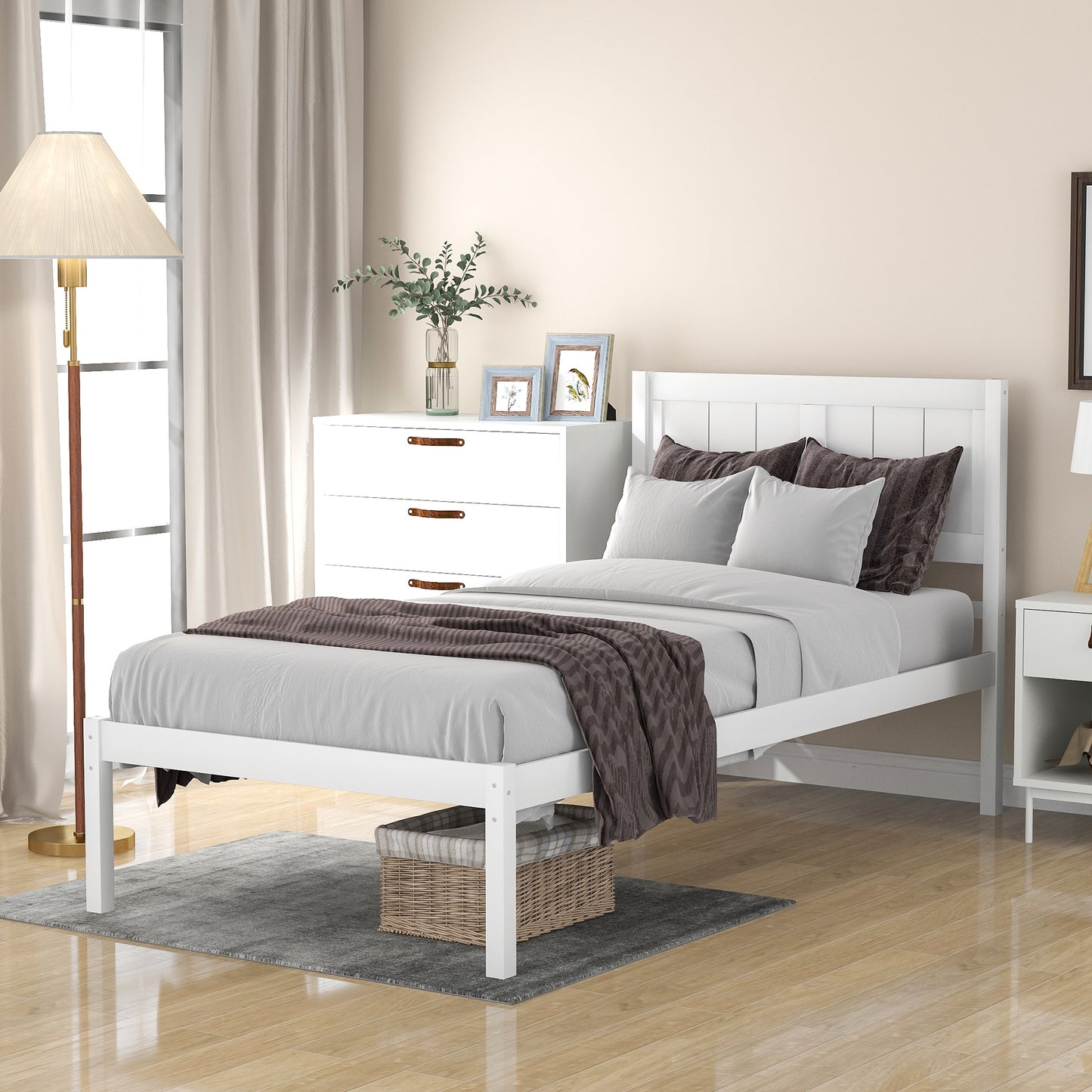PAPROOS Twin Size Bed Frame