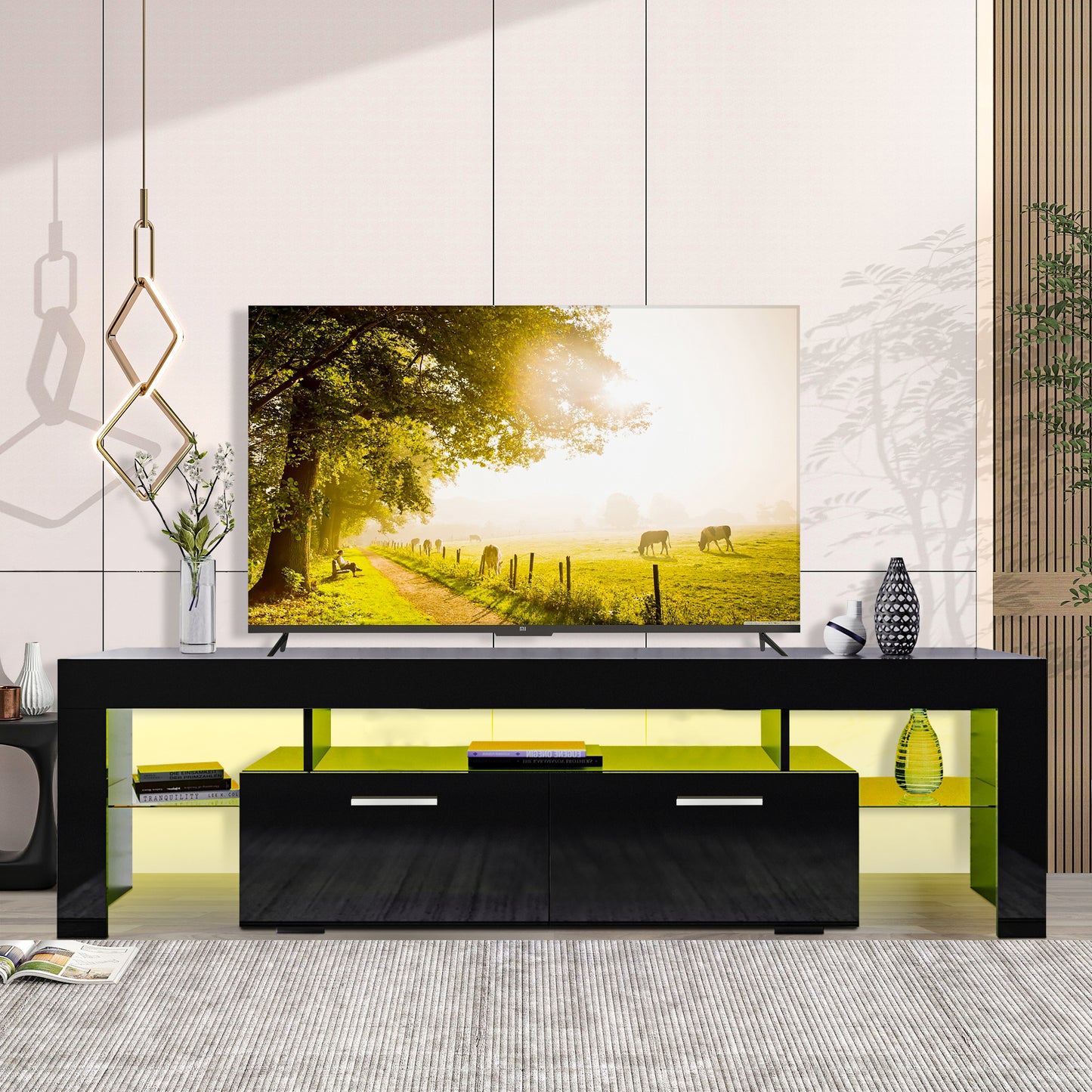 Paproos TV Stand for 70 Inch TV, LJC