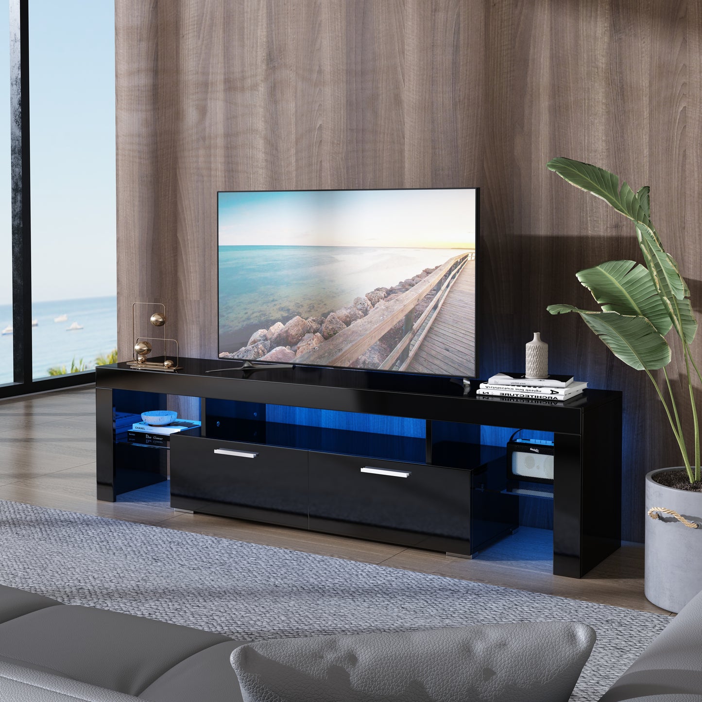Paproos TV Stand for 70 Inch TV, LJC