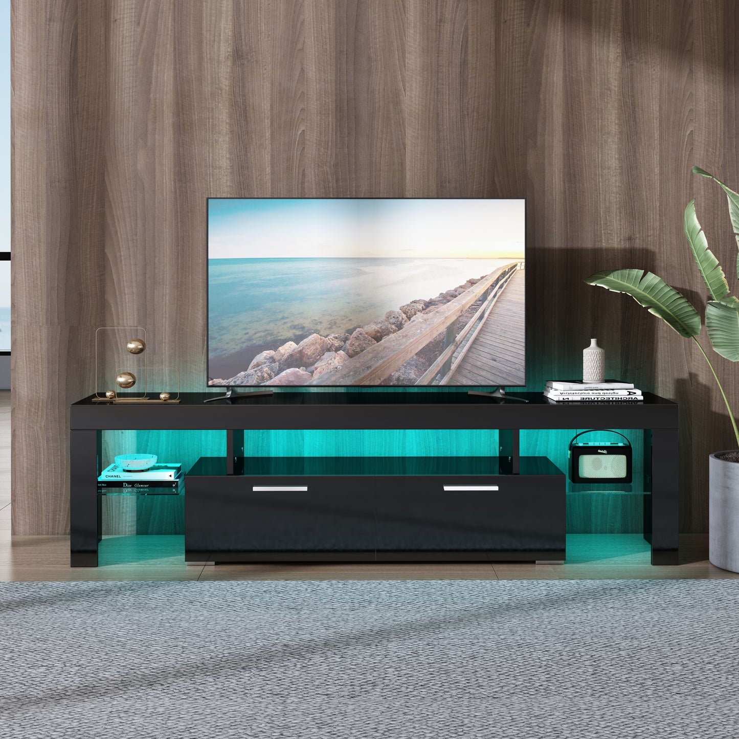 Paproos TV Stand for 70 Inch TV, LJC
