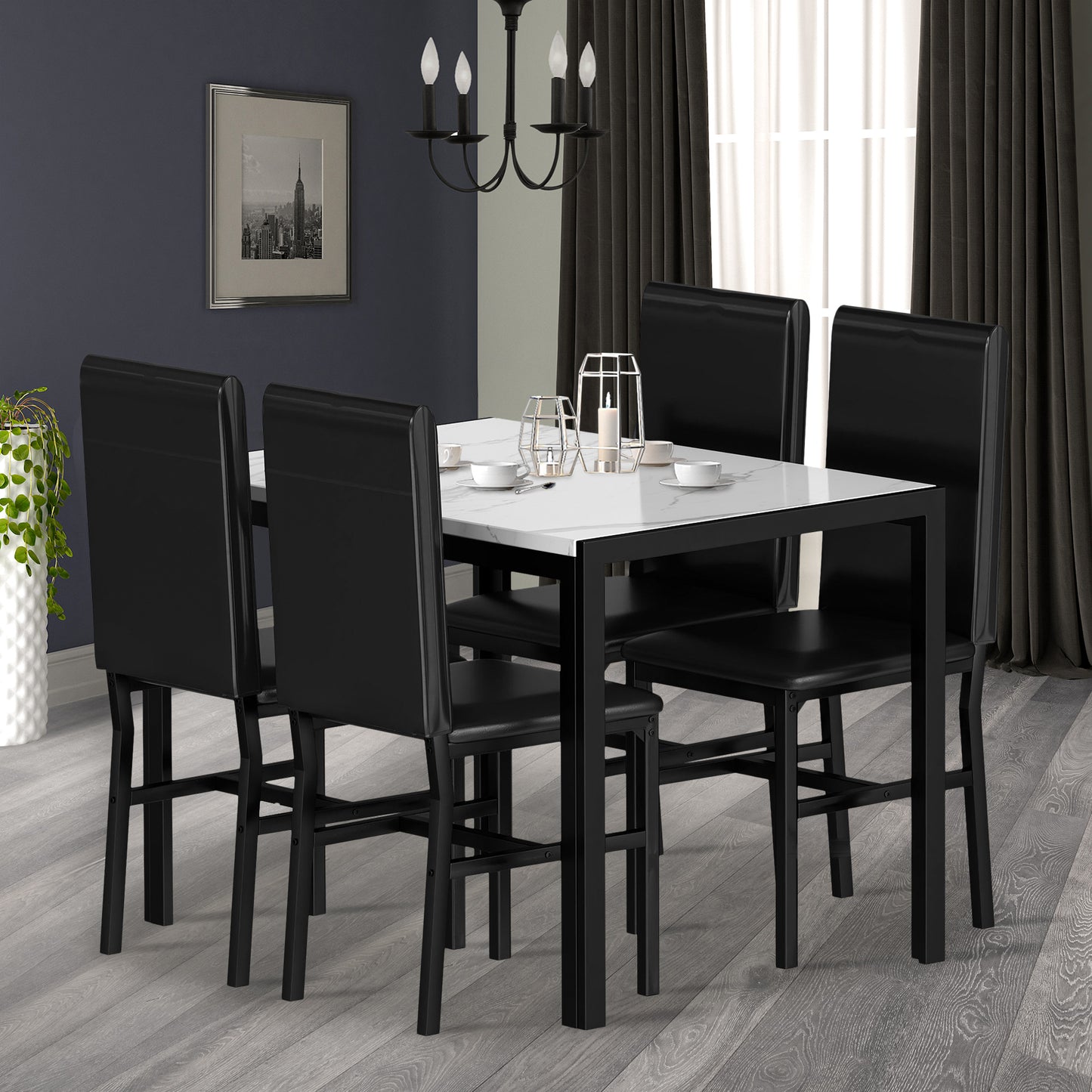 paproos 5 Piece Dining Table Set