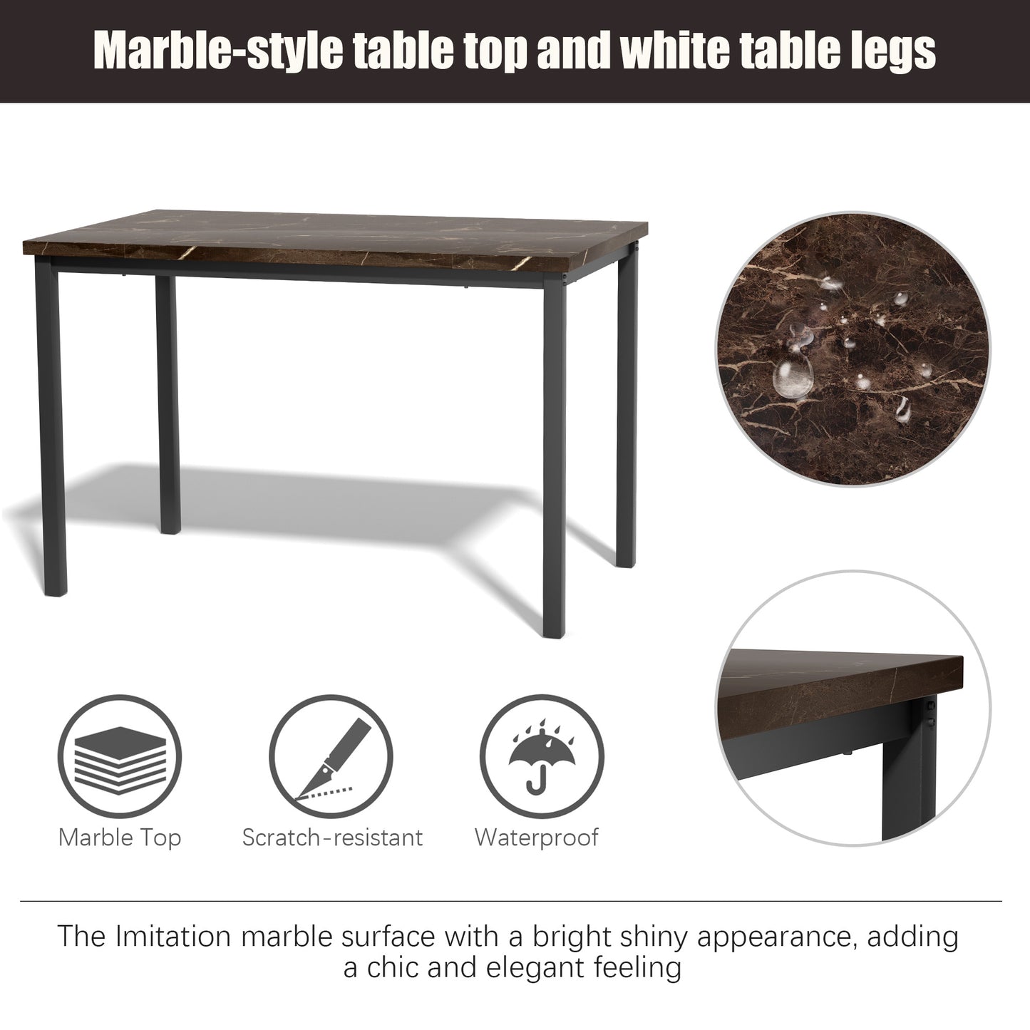 paproos 5 Piece Dining Table Set