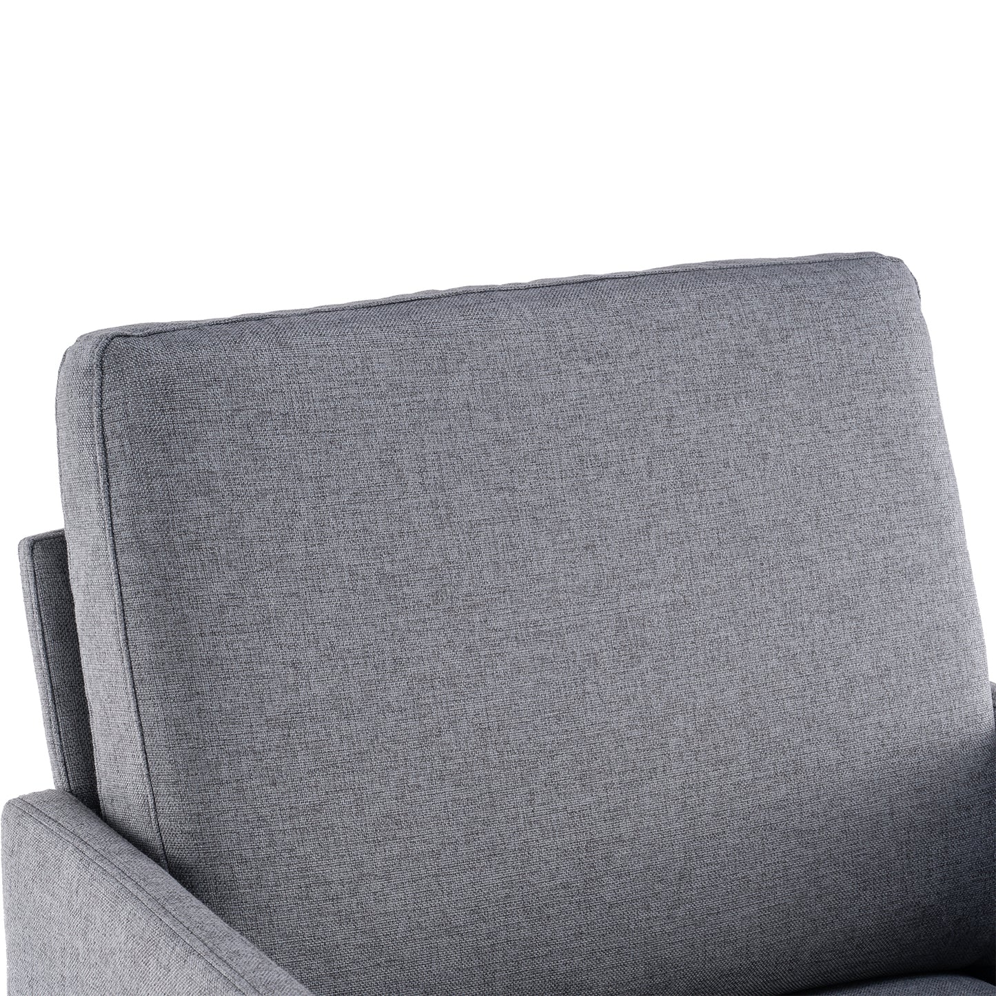 paproos Modern Accent Chair with Wood Legs, Velvet Upholstered Armchair, Club Leisure Modern Chair for Living Room Bedroom, Gray