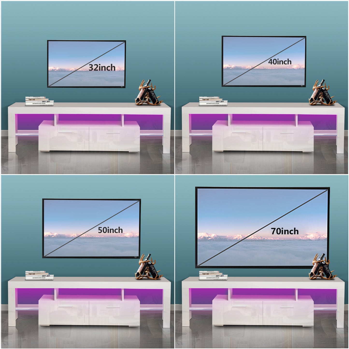 Paproos TV Stand for 70 Inch TV, LJC