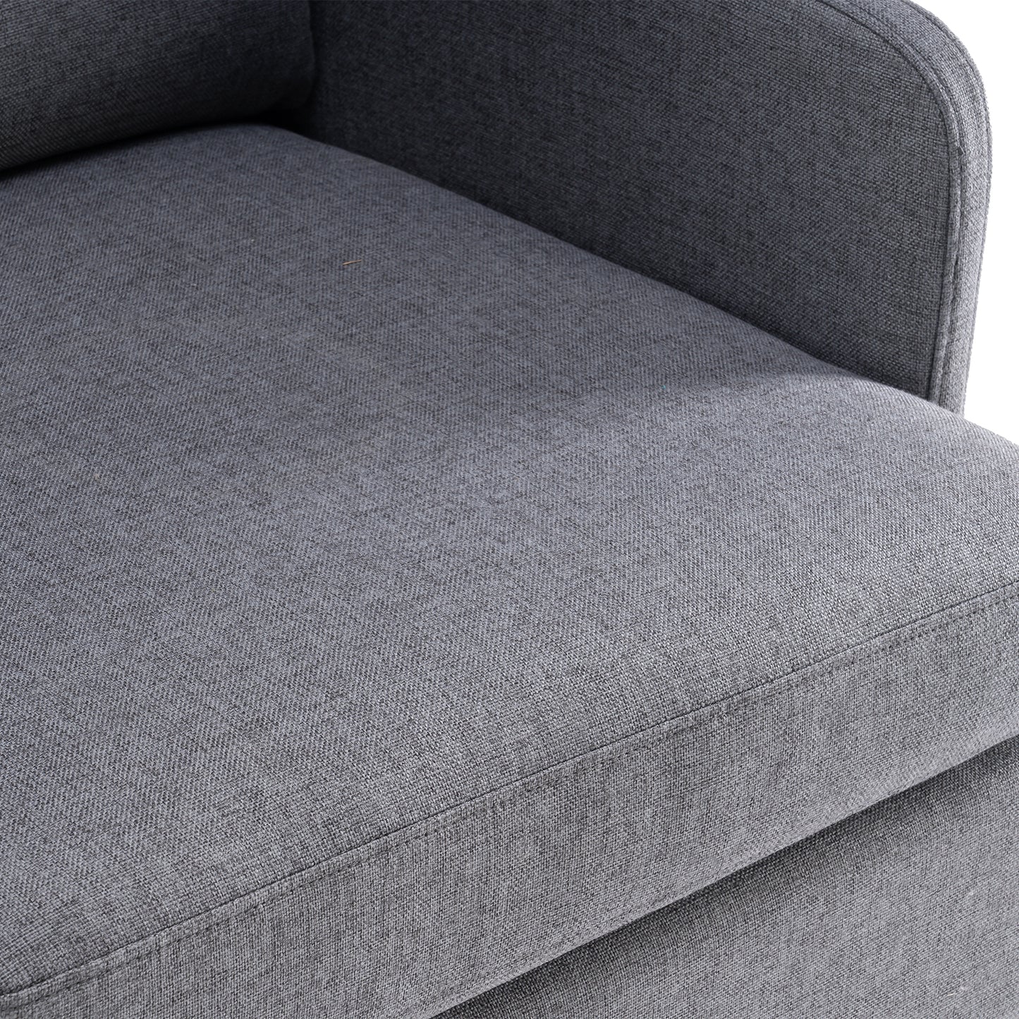 paproos Modern Accent Chair with Wood Legs, Velvet Upholstered Armchair, Club Leisure Modern Chair for Living Room Bedroom, Gray
