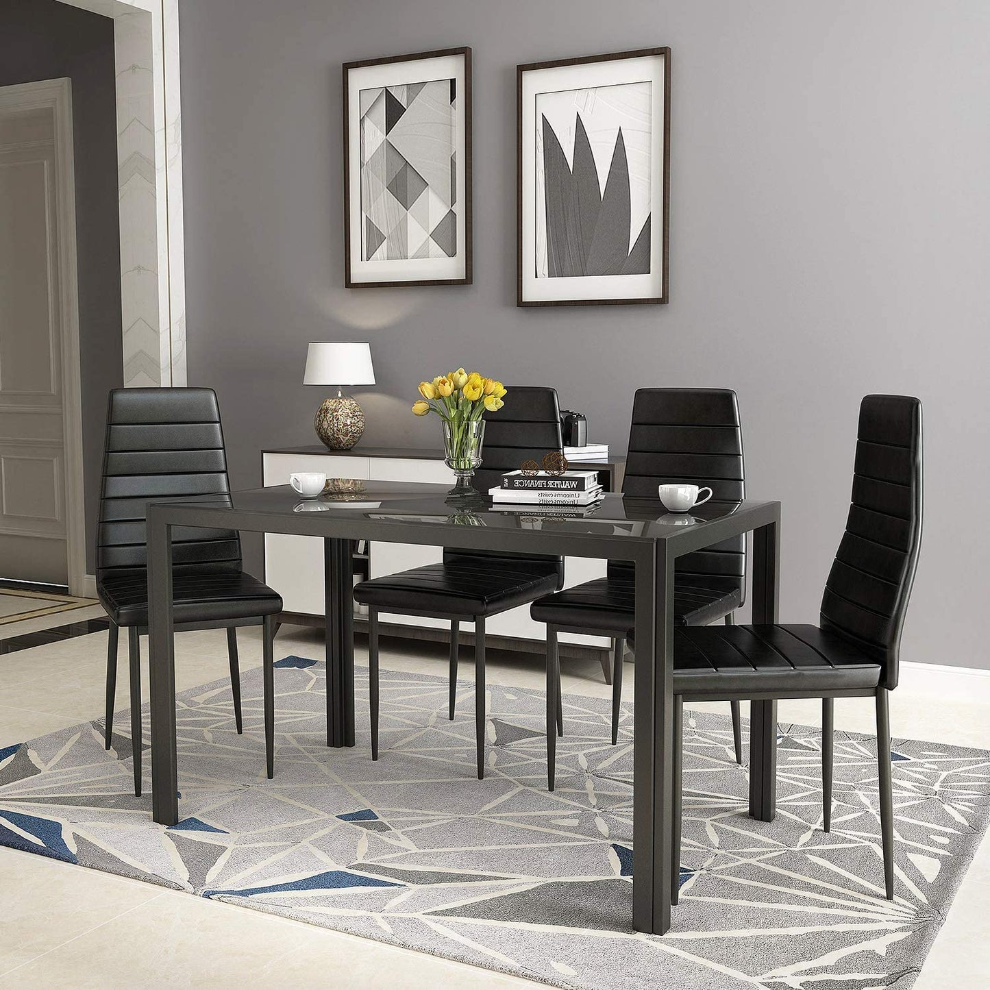 paproos 5 Piece Dining Table Set