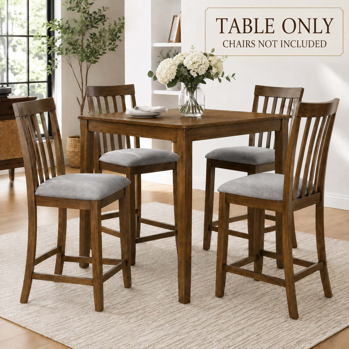 PAPROOS Solid Wood Dining Table