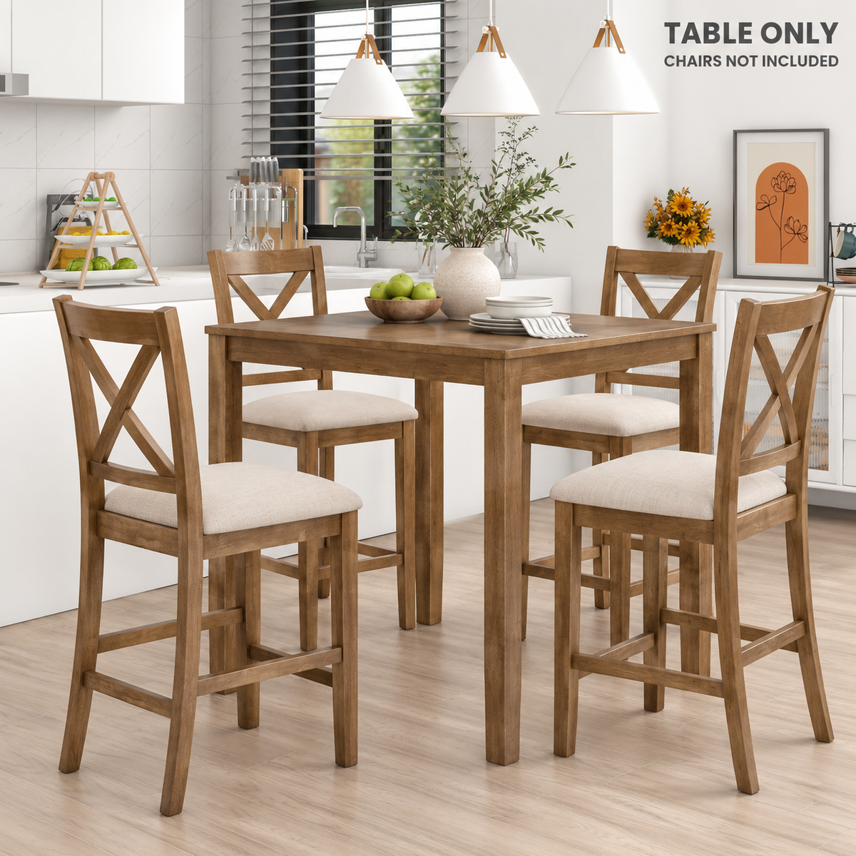 PAPROOS Solid Wood Dining Table