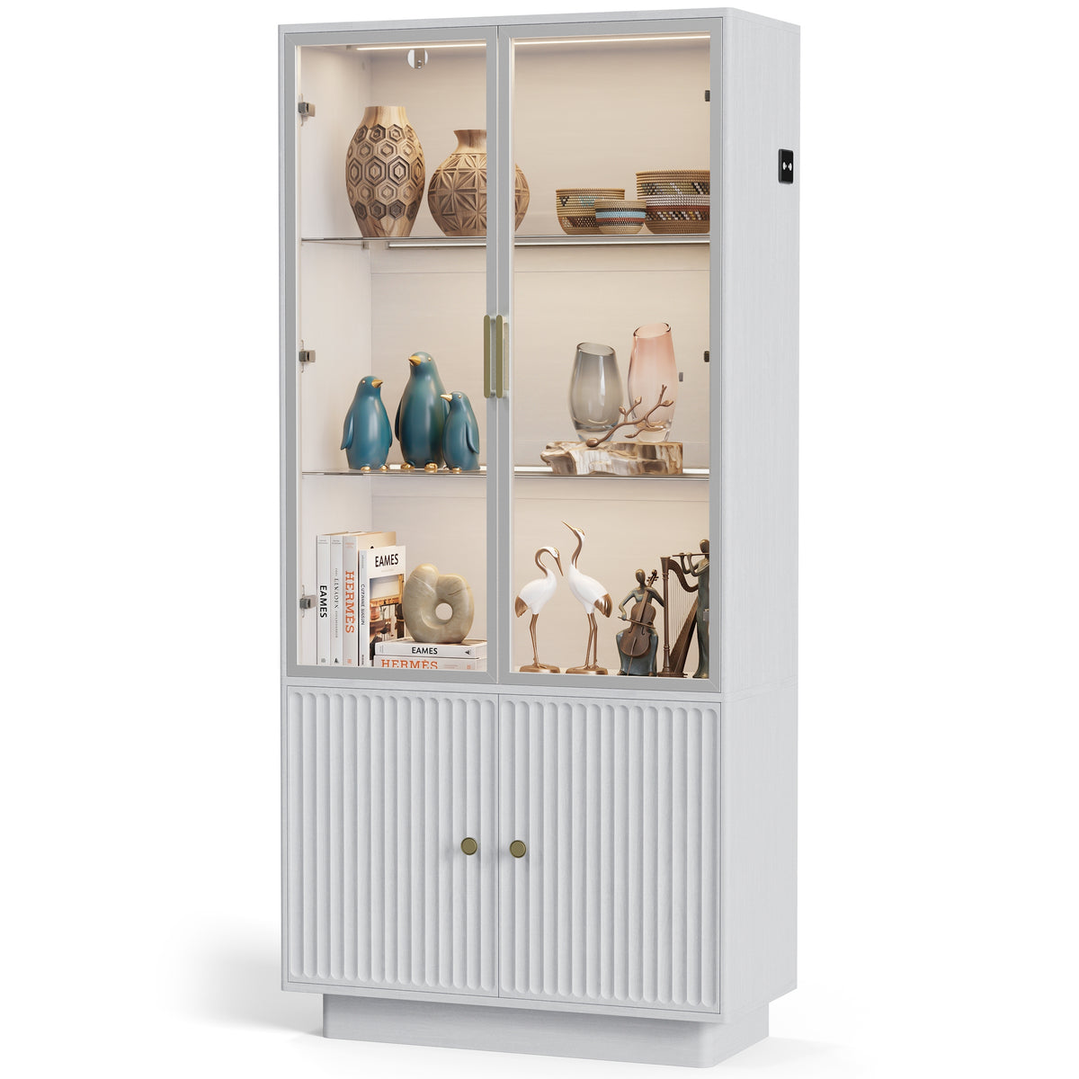 PAPROOS 66.9" Tall Display Cabinet