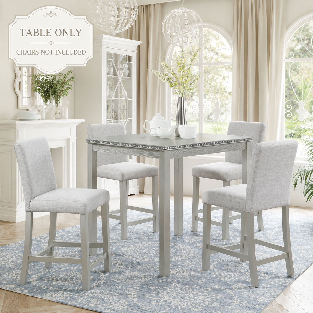 PAPROOS Solid Wood Dining Table