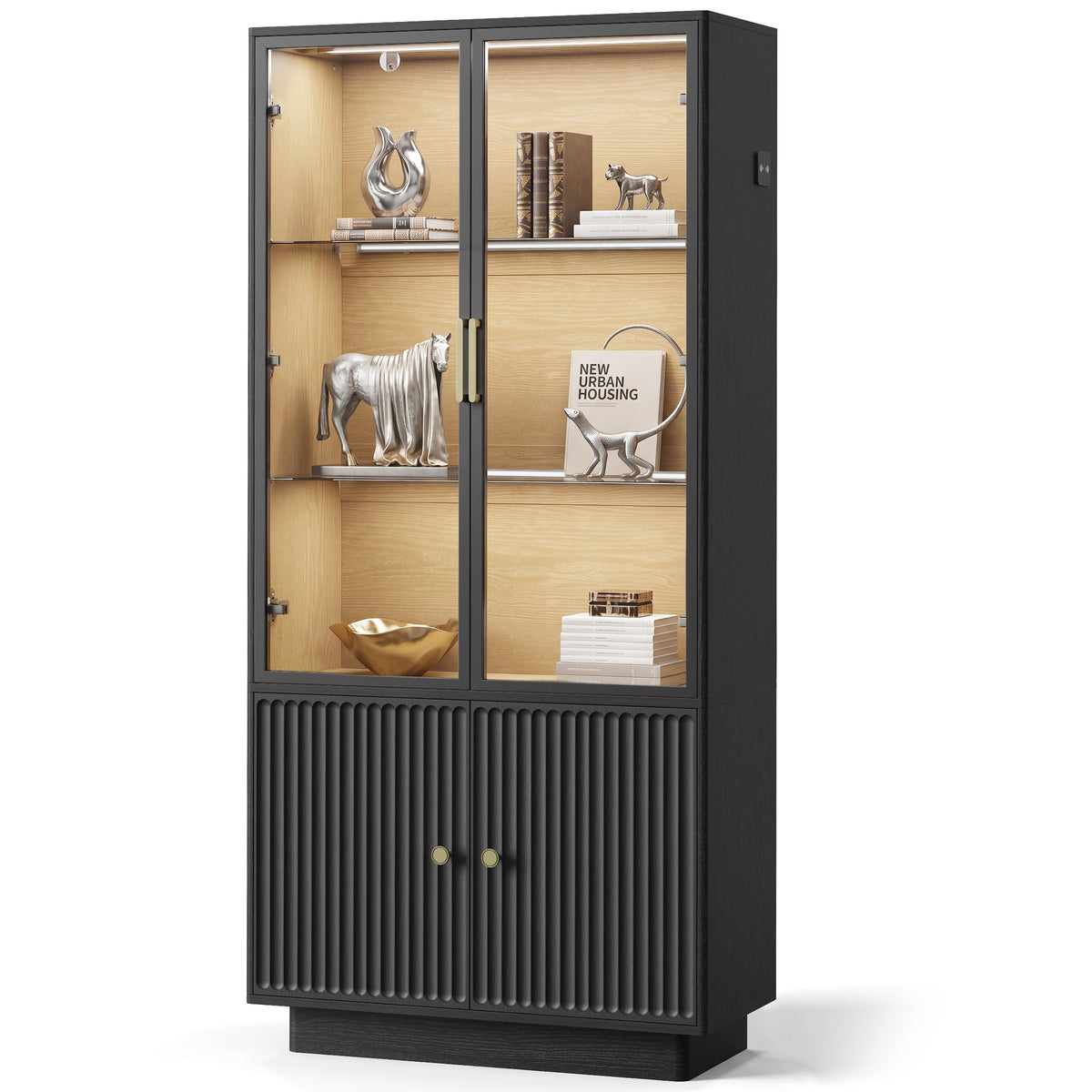 PAPROOS 66.9" Tall Display Cabinet