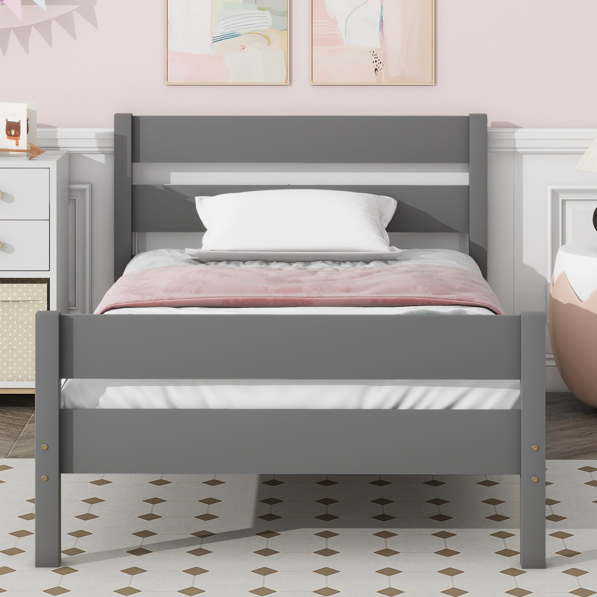 PAPROOS Twin Bed Frame