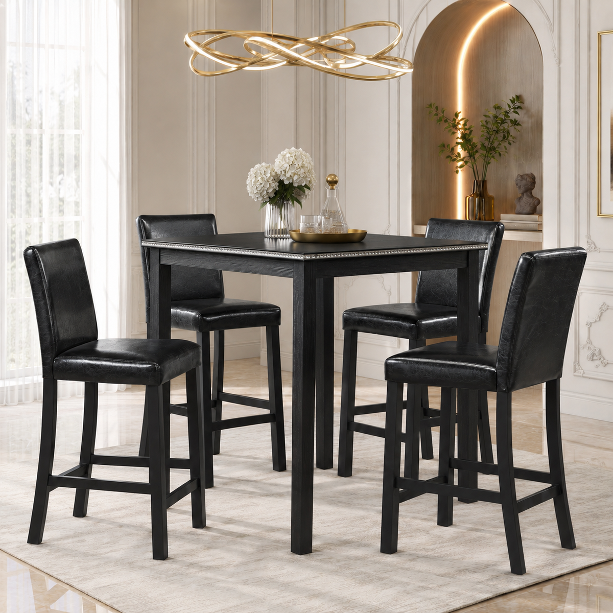PAPROOS Dining Table Set for 4