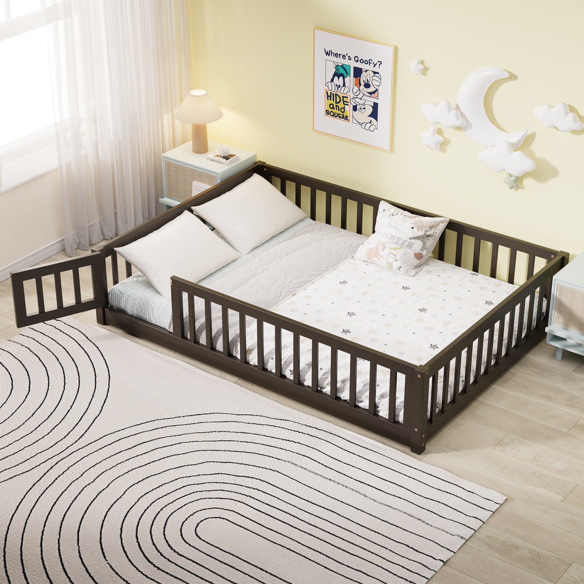 PAPROOS Wood Montessor Floor Bed