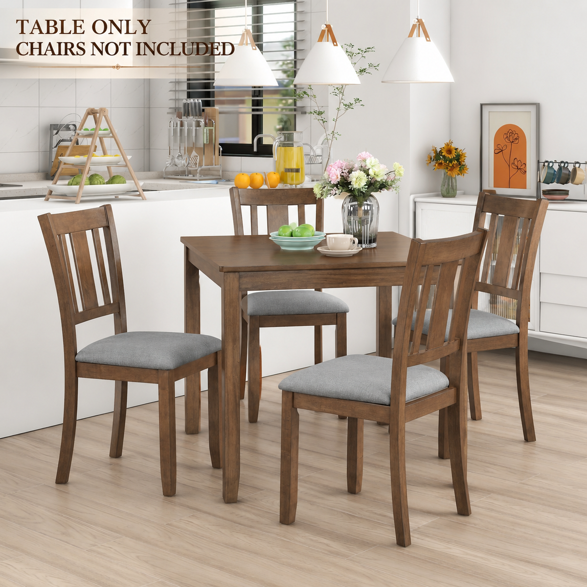 PAPROOS Solid Wood Dining Table