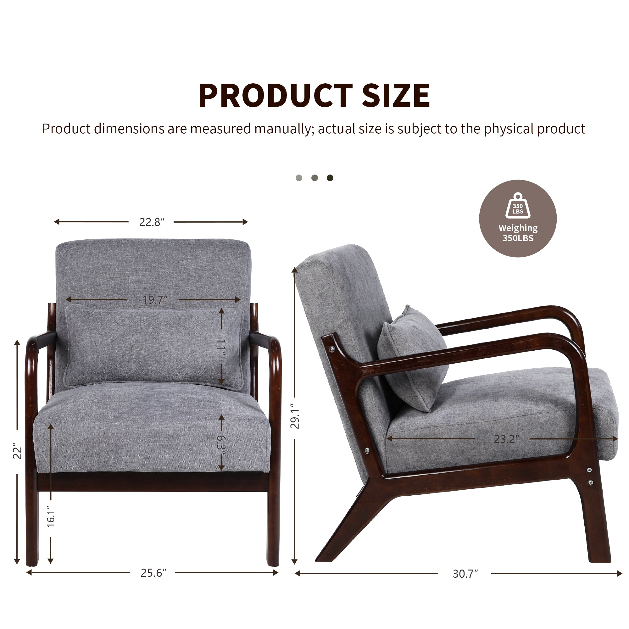 PAPROOS Modern Accent Chair, Arm Chair
