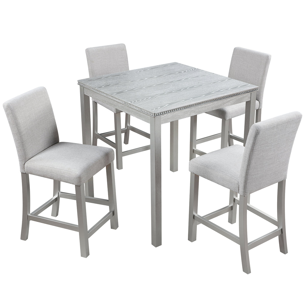 PAPROOS Dining Table Set for 4