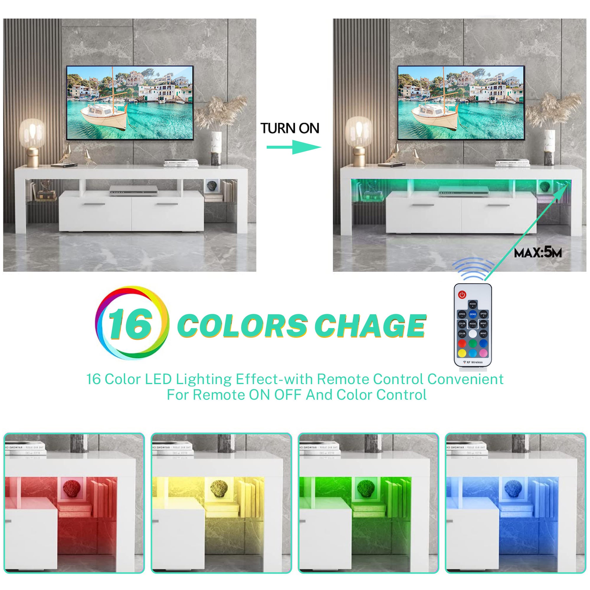 PAPROOS LED TV Stand
