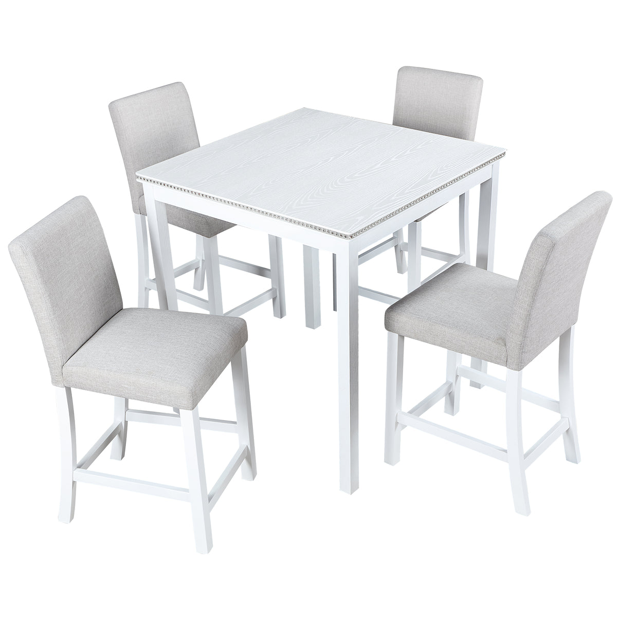 PAPROOS Dining Table Set for 4