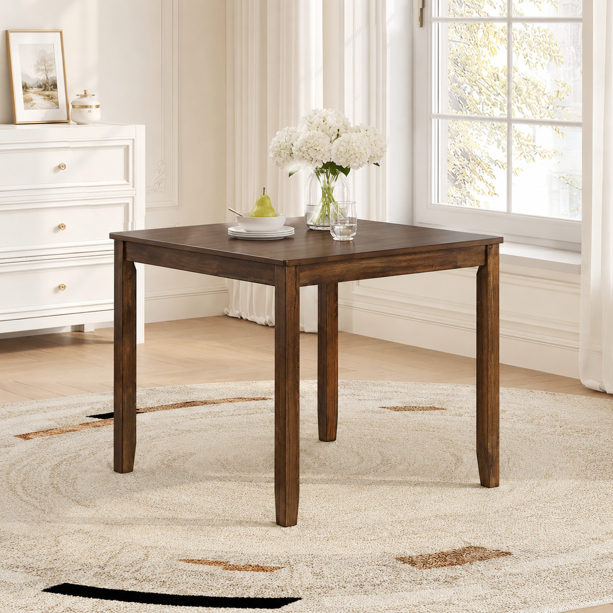 PAPROOS Solid Wood Dining Table