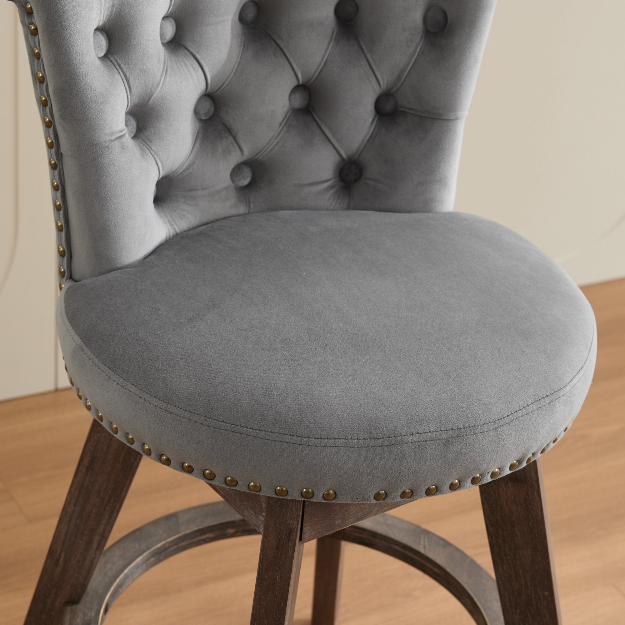PAPROOS Velvet Bar Stools Set of 2