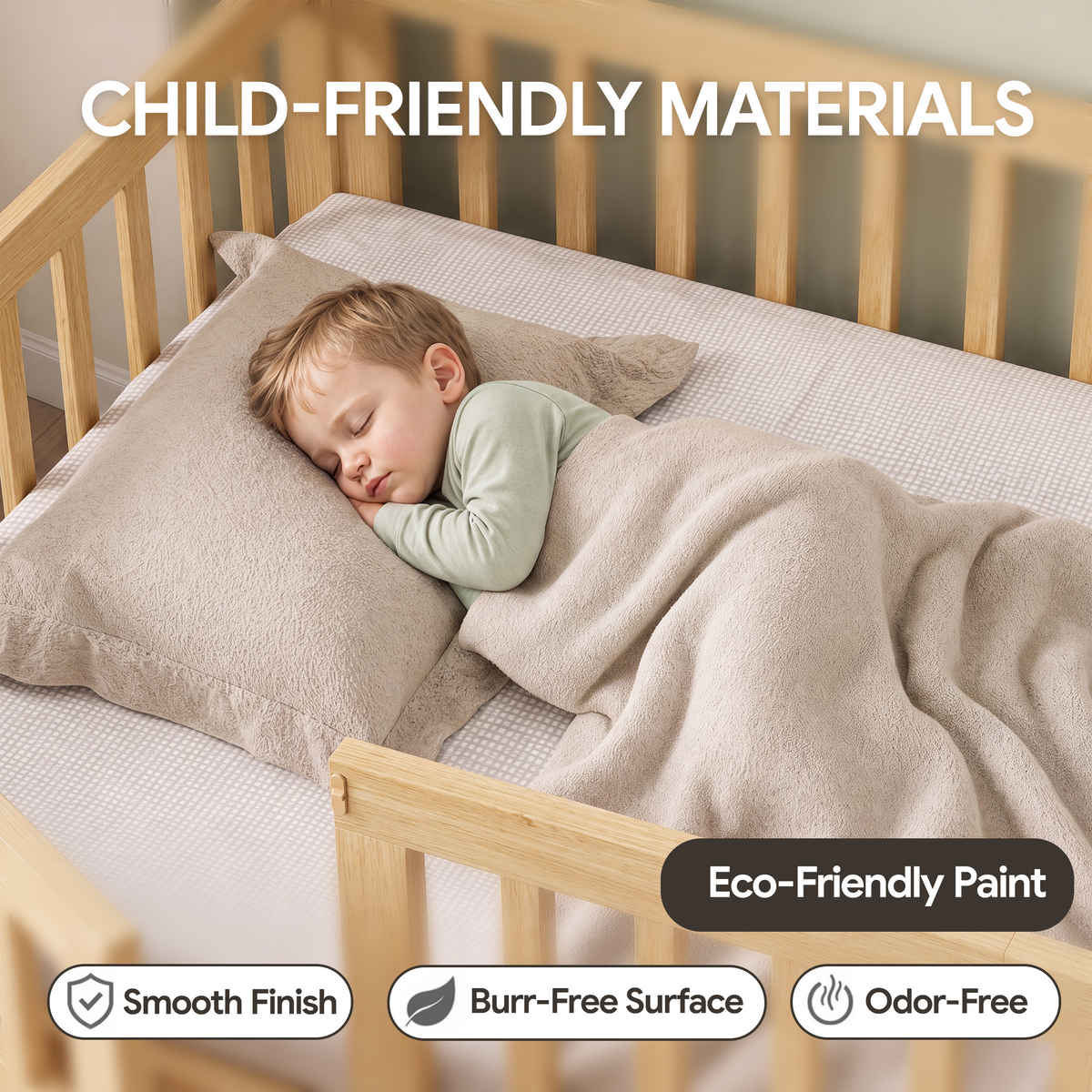 PAPROOS Wood Montessor Floor Bed