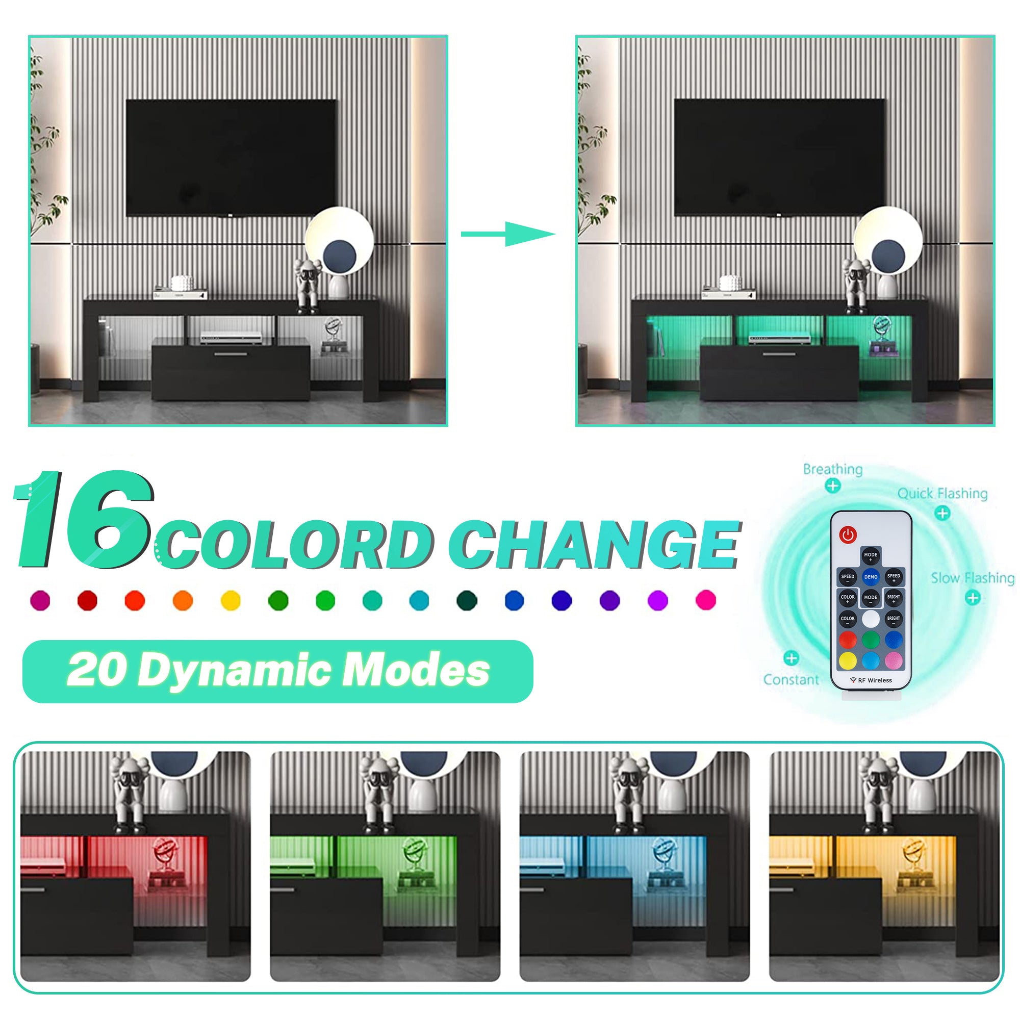 PAPROOS TV Stand for 32-55 Inchs TV