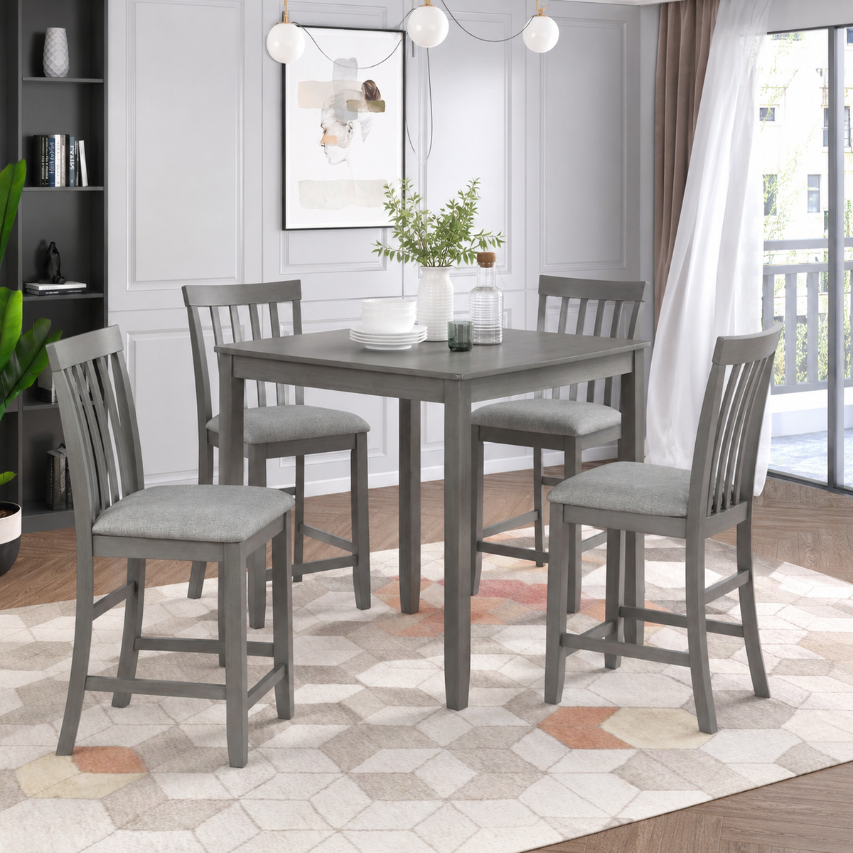 PAPROOS Solid Wood Dining Table