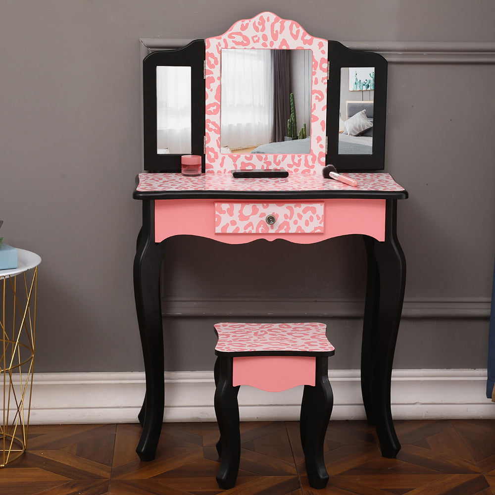 PAPROOS Kids Vanity with Mirrors