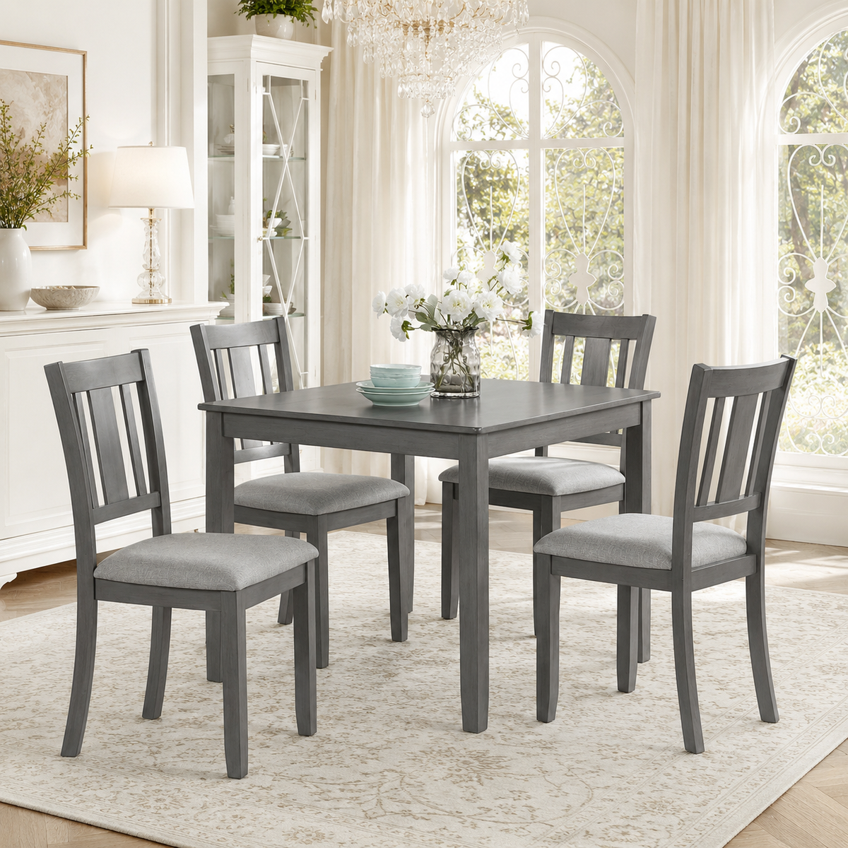 PAPROOS Solid Wood Dining Table
