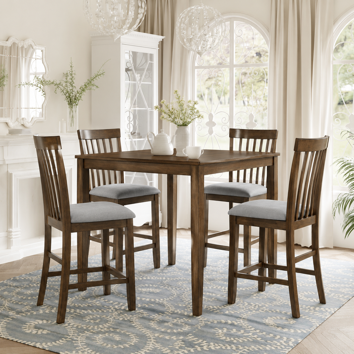 PAPROOS Solid Wood Dining Table