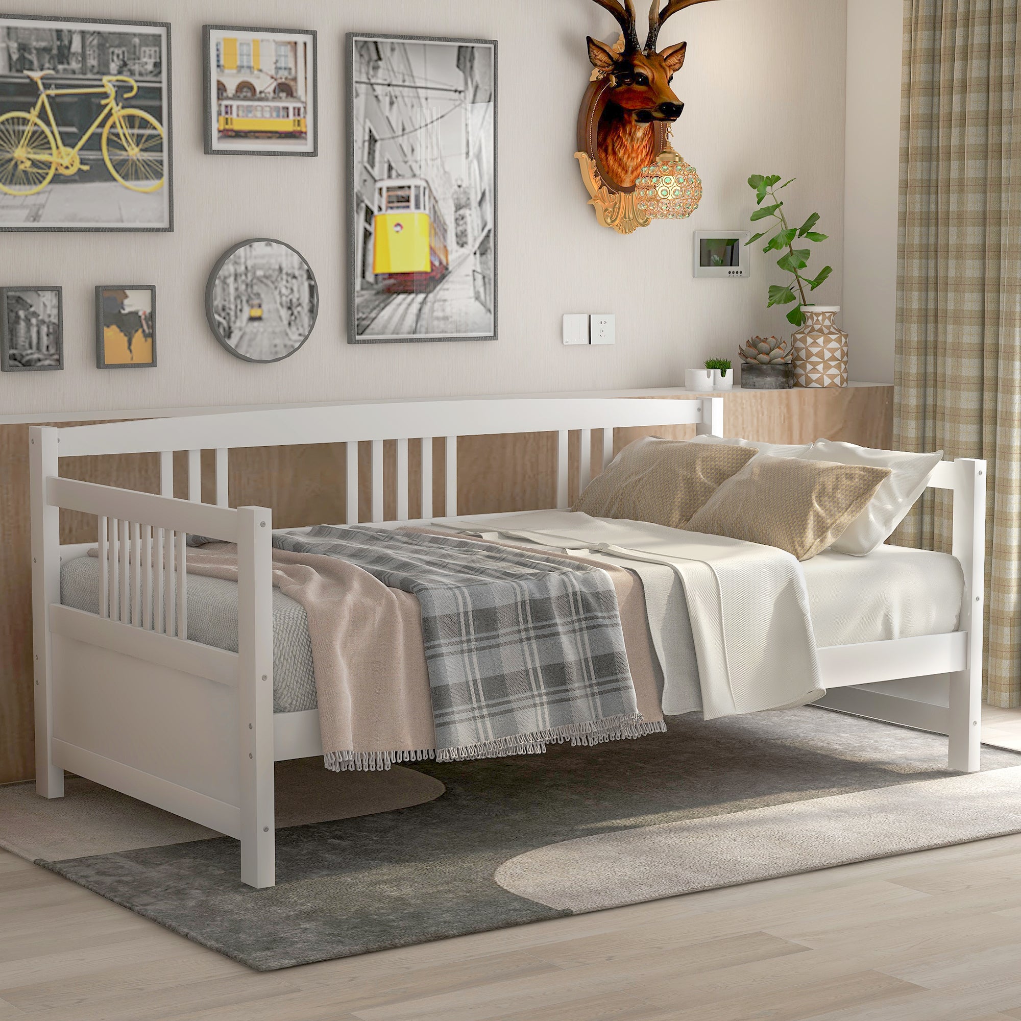 PAPROOS Full Bed with Trundle Included