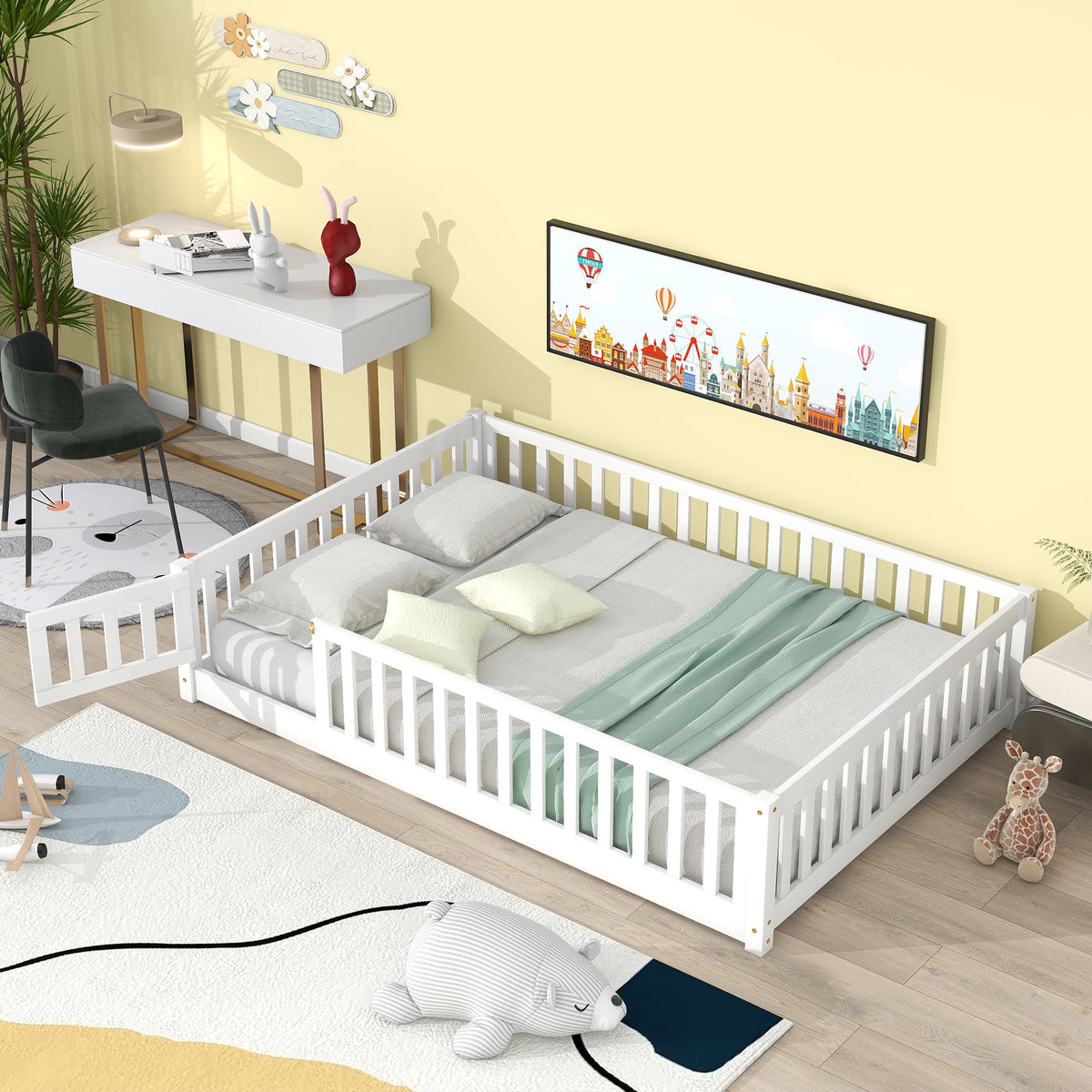 PAPROOS Wood Montessor Floor Bed