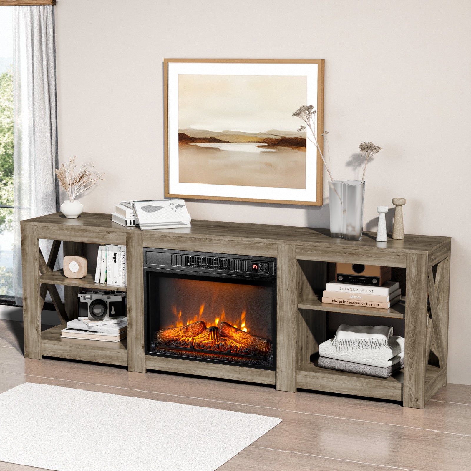 PAPROOS TV Stand for 65 Inch TV