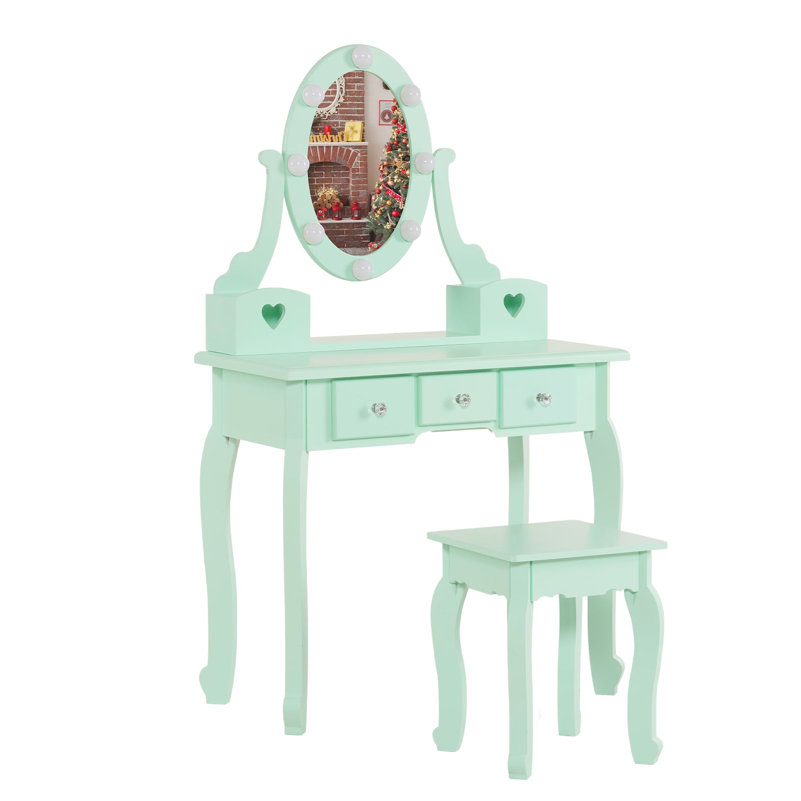 PAPROOS Kids Vanity Set with Mirror