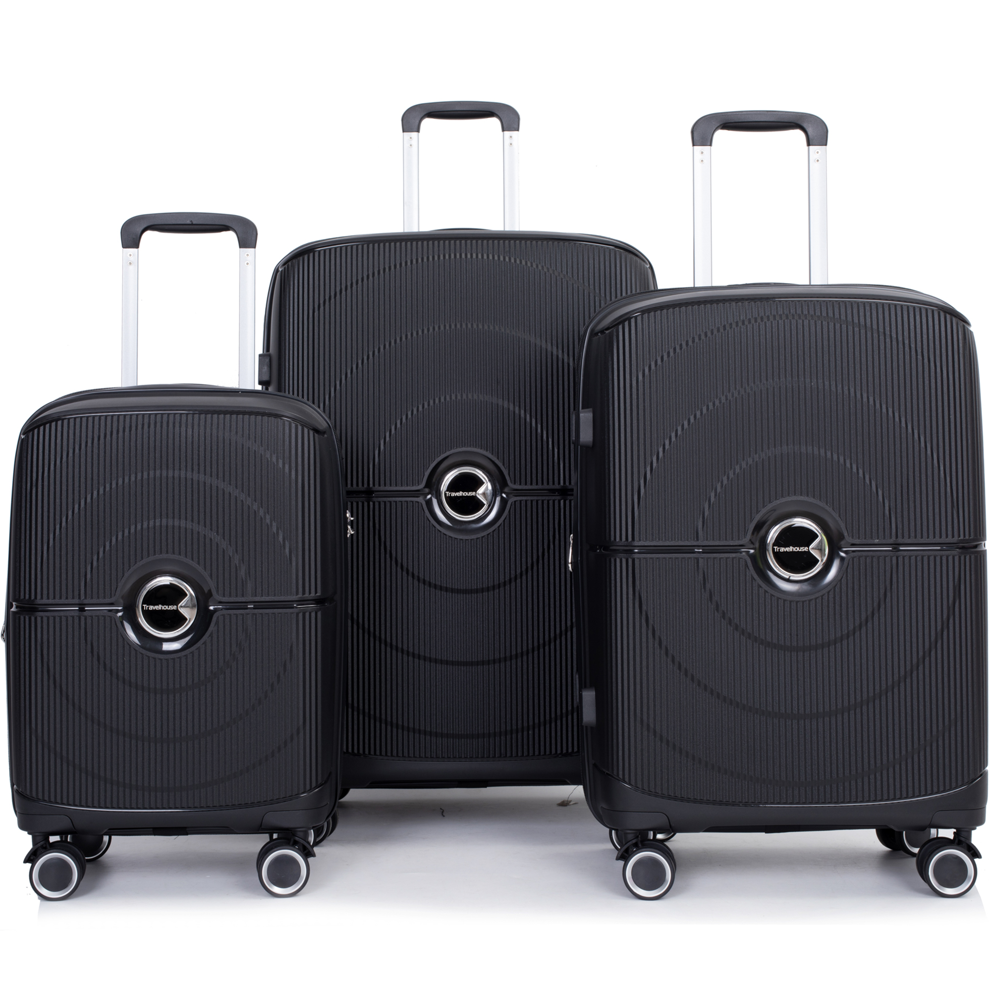 PAPROOS 3 Piece Luggage Set, Hardshell Carry on Suitcases Set