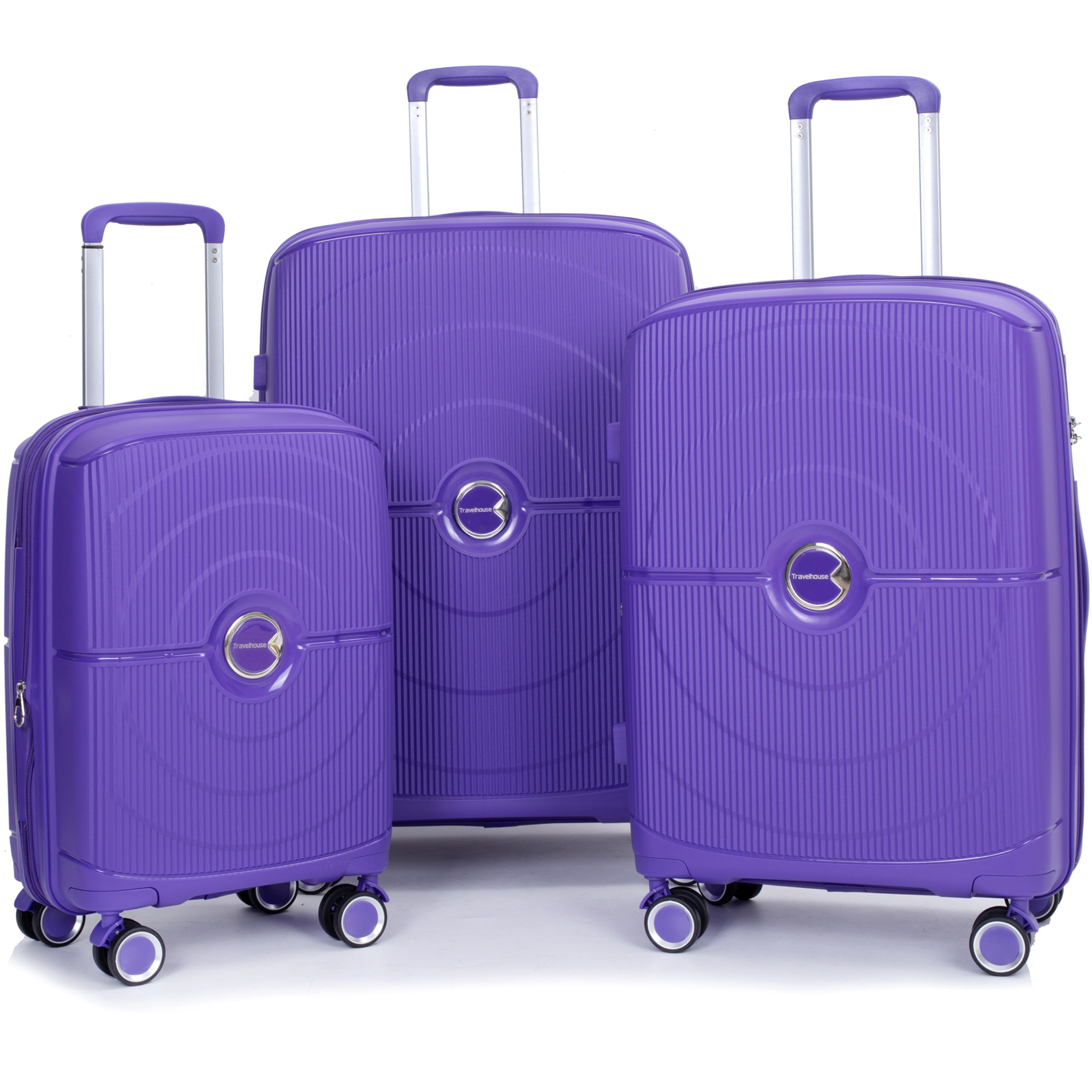 PAPROOS 3 Piece Luggage Set, Hardshell Carry on Suitcases Set
