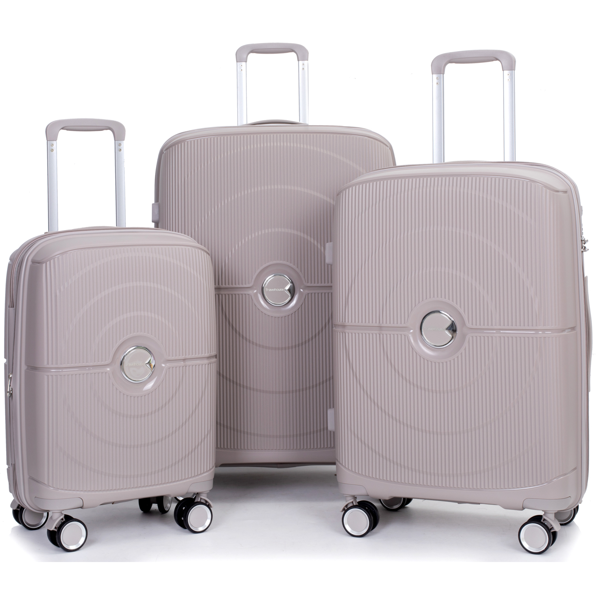 PAPROOS 3 Piece Luggage Set, Hardshell Carry on Suitcases Set