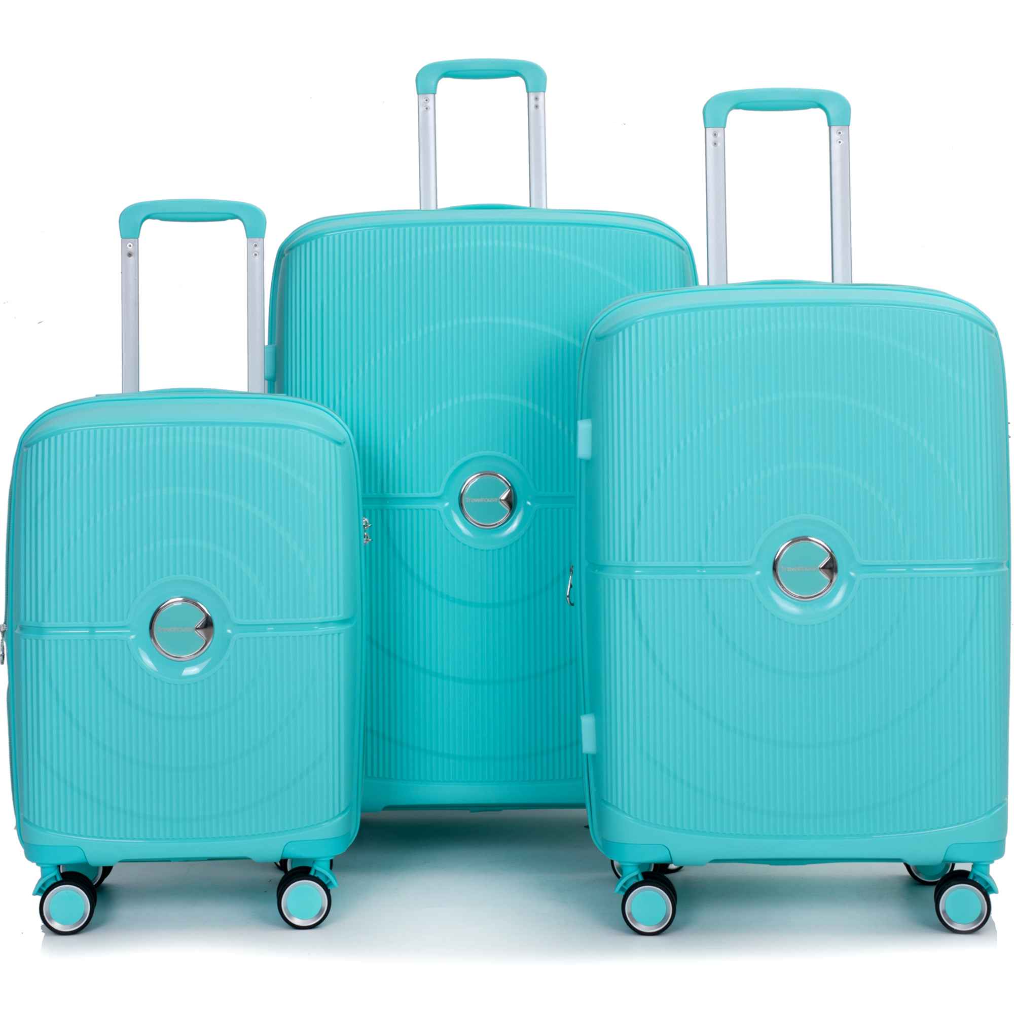 PAPROOS 3 Piece Luggage Set, Hardshell Carry on Suitcases Set