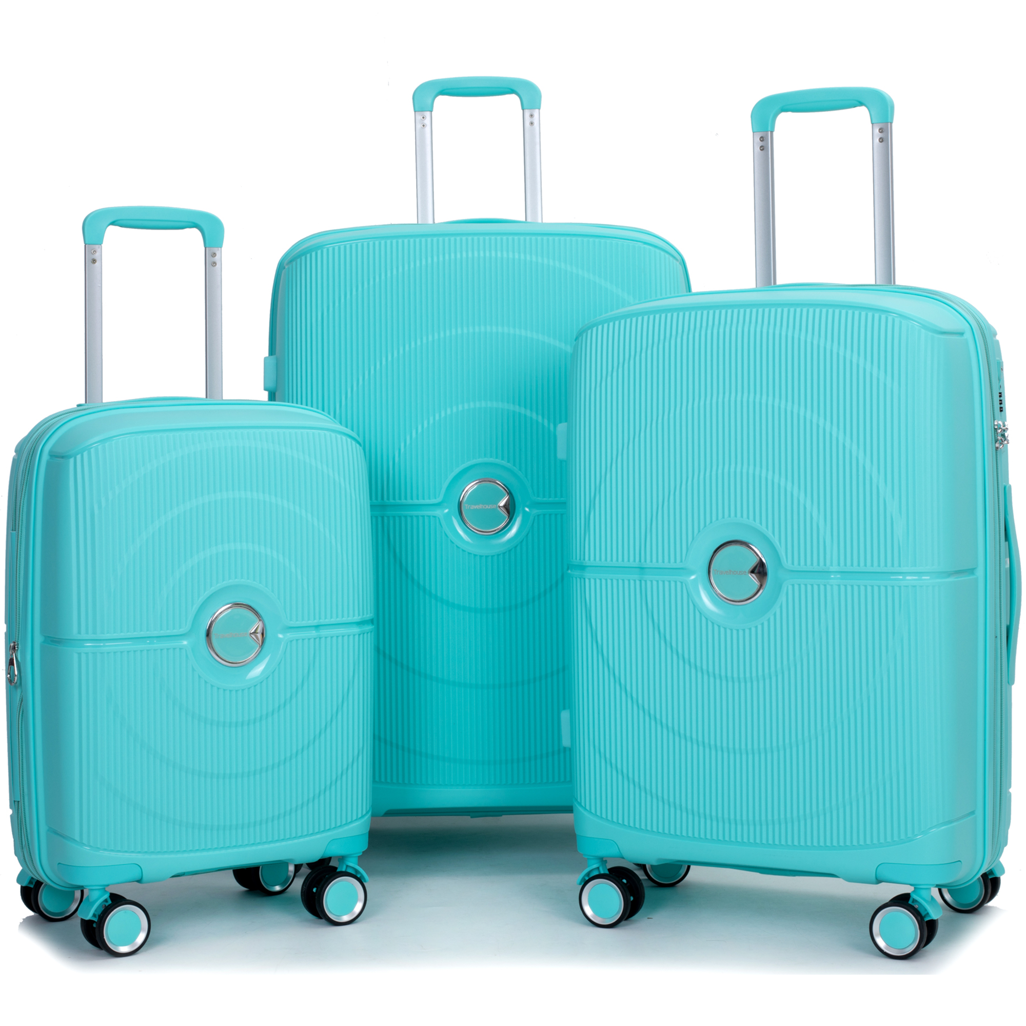 PAPROOS 3 Piece Luggage Set, Hardshell Carry on Suitcases Set