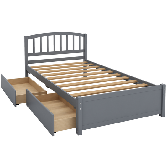 PAPROOS Bed Frame with Storage